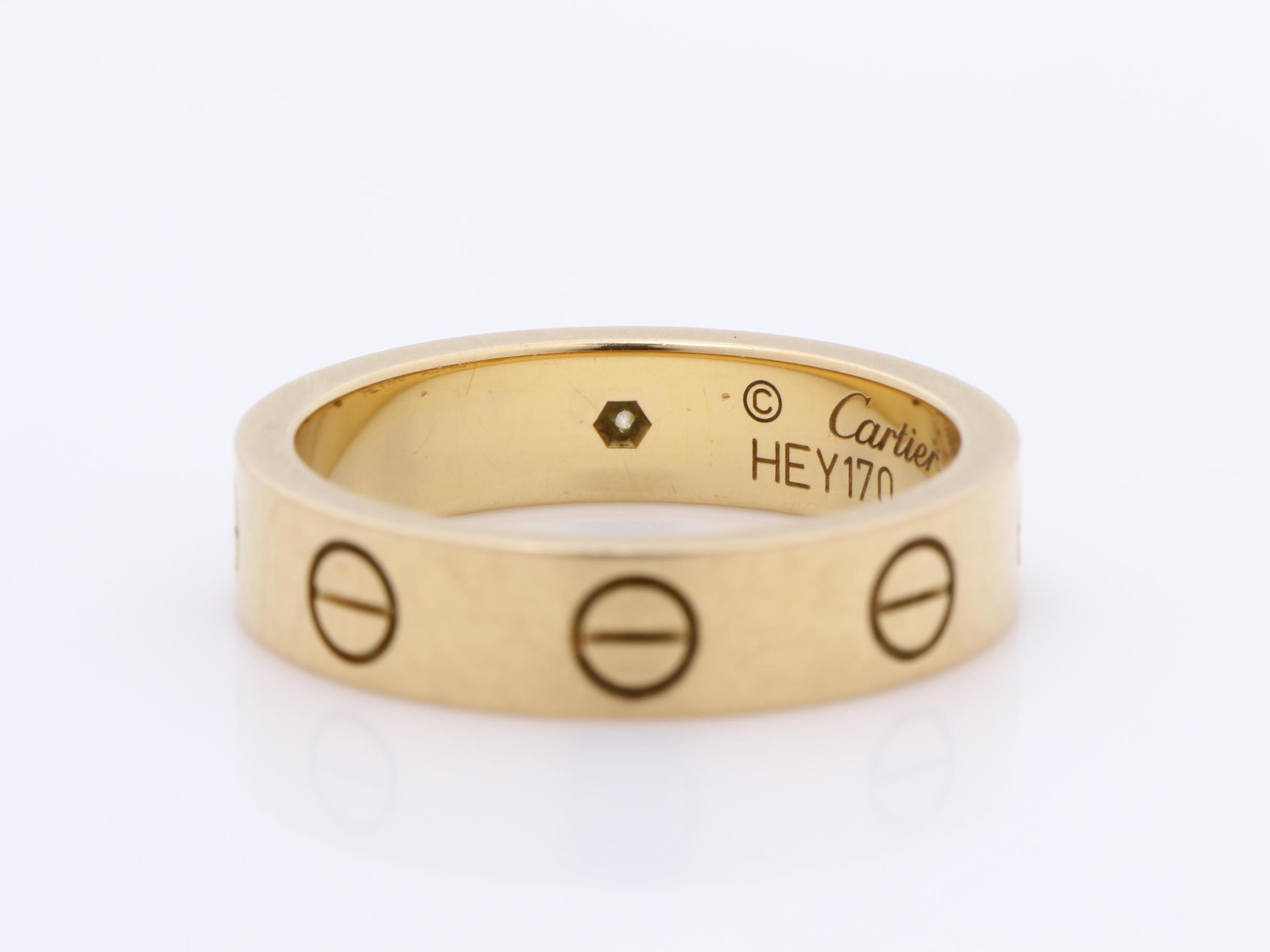 Au750PG Mini Love 1P Diamond Ring, Size 47, 4.2g — view 4