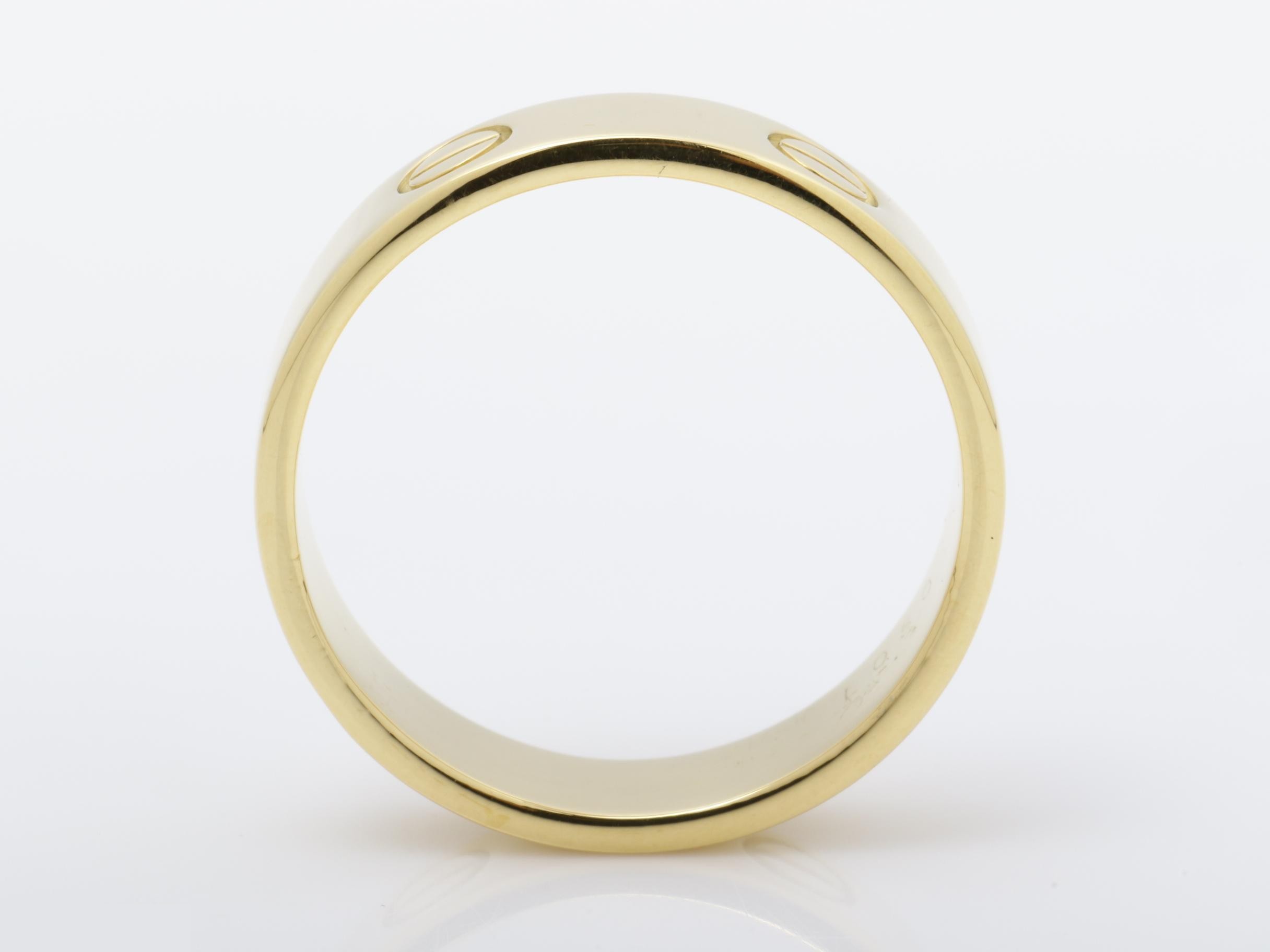 Love ring, size 65 (stamped) / actual size #14, 750YG, 8.7g, width approximately 6.0mm — view 5
