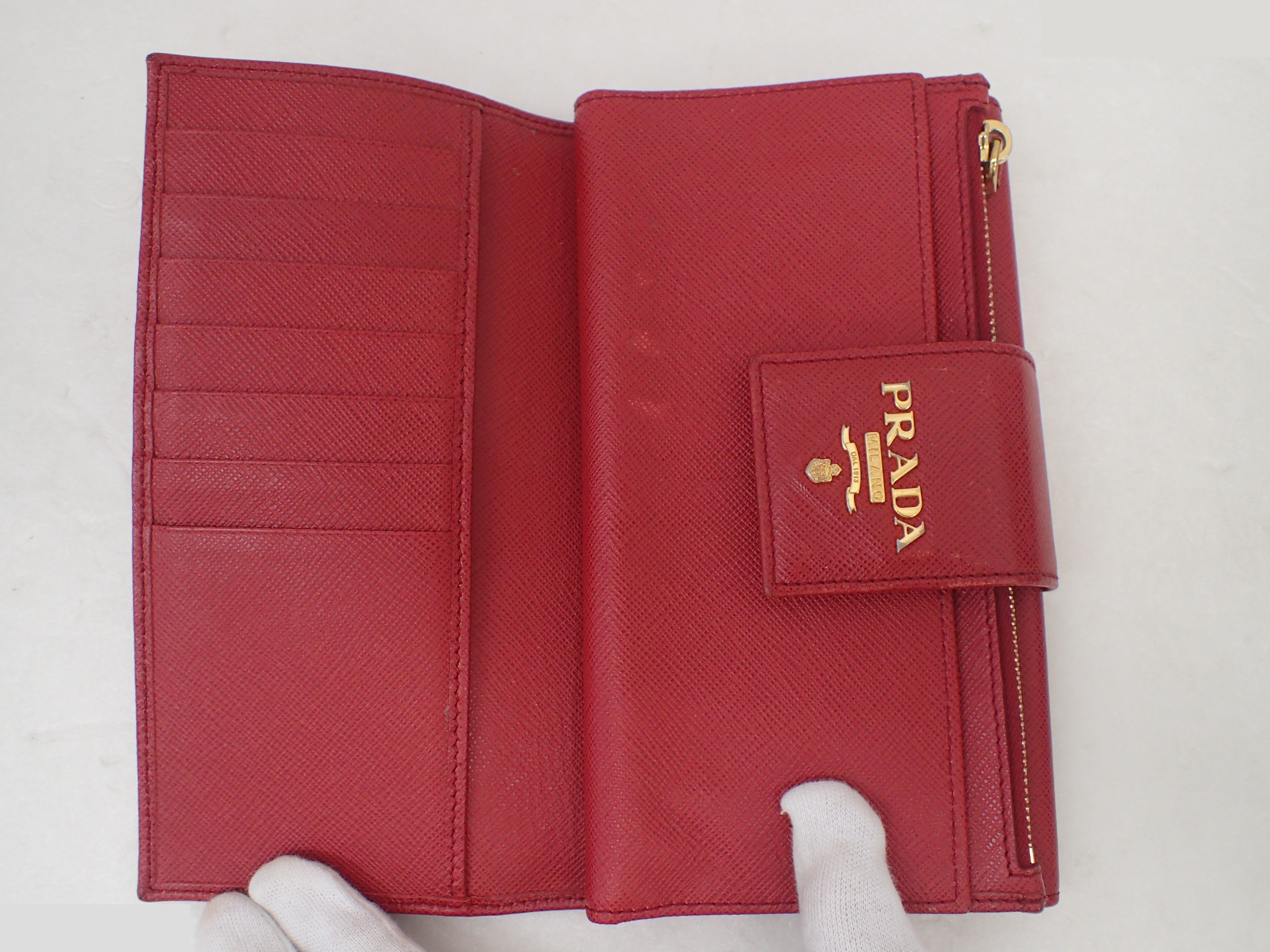 Saffiano Metal Bi-fold Long Wallet — view 5
