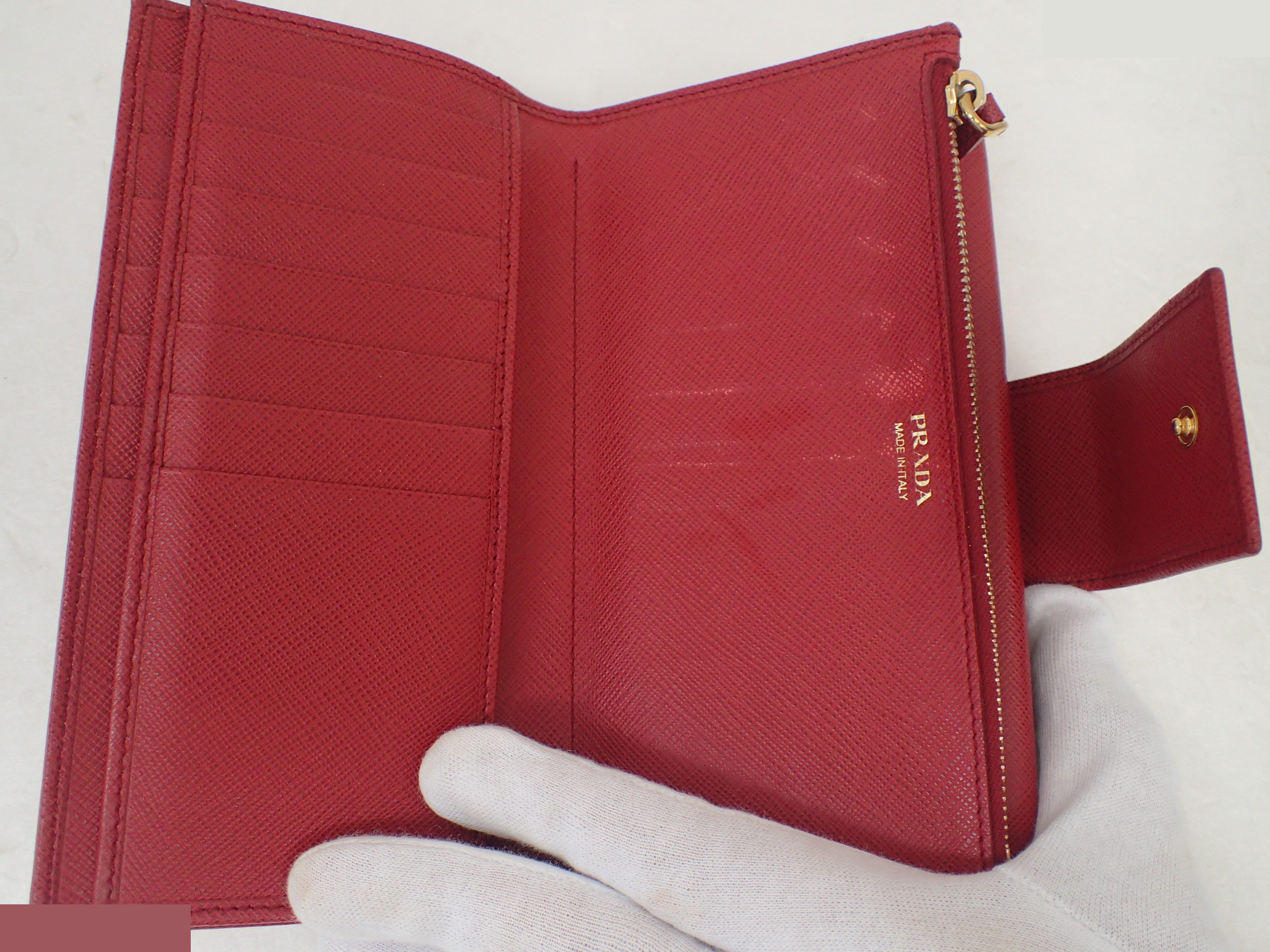 Saffiano Metal Bi-fold Long Wallet — view 6