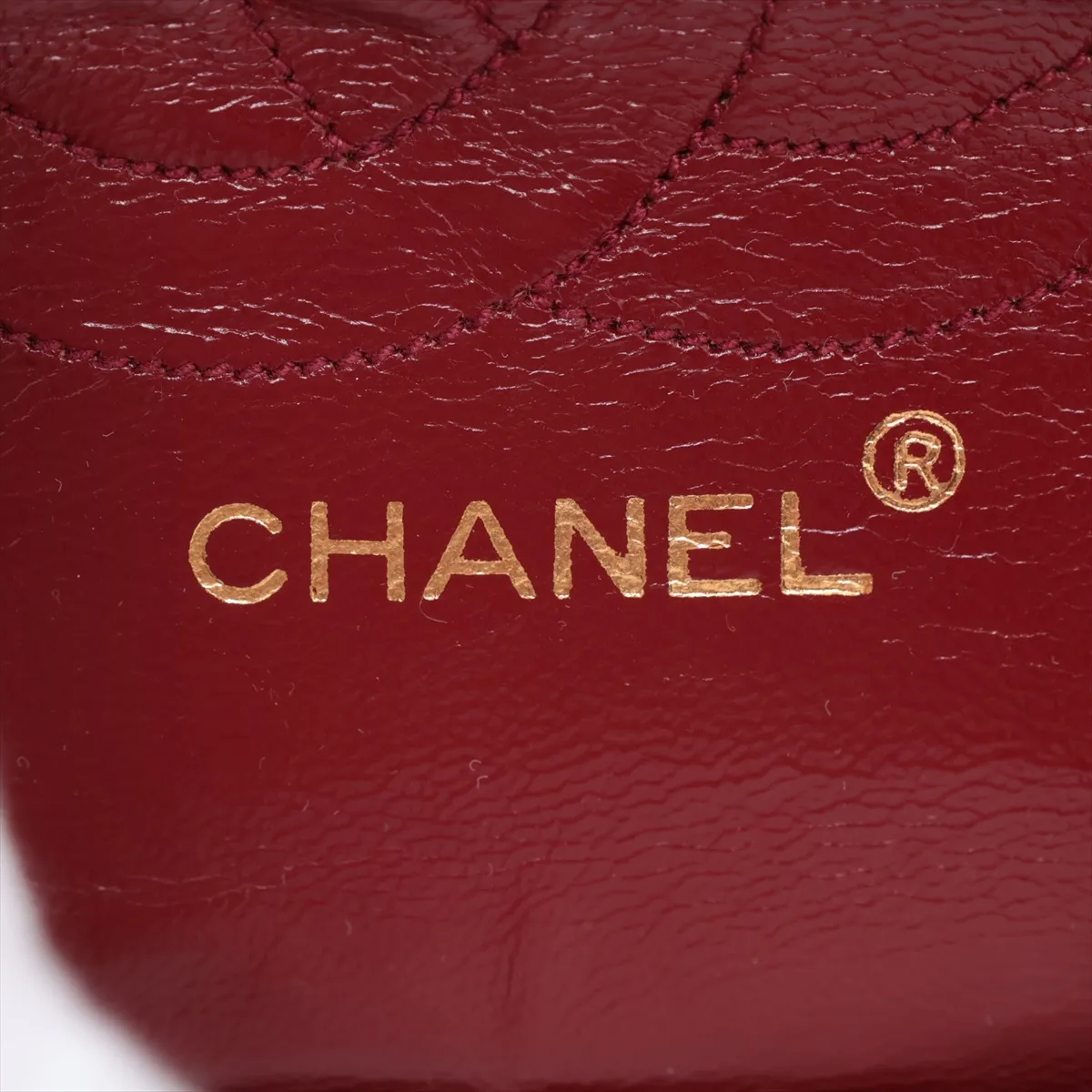 Matelassé 25 Lambskin Double Flap Double Chain Bag, Red with Gold Hardware, A01112 — view 9