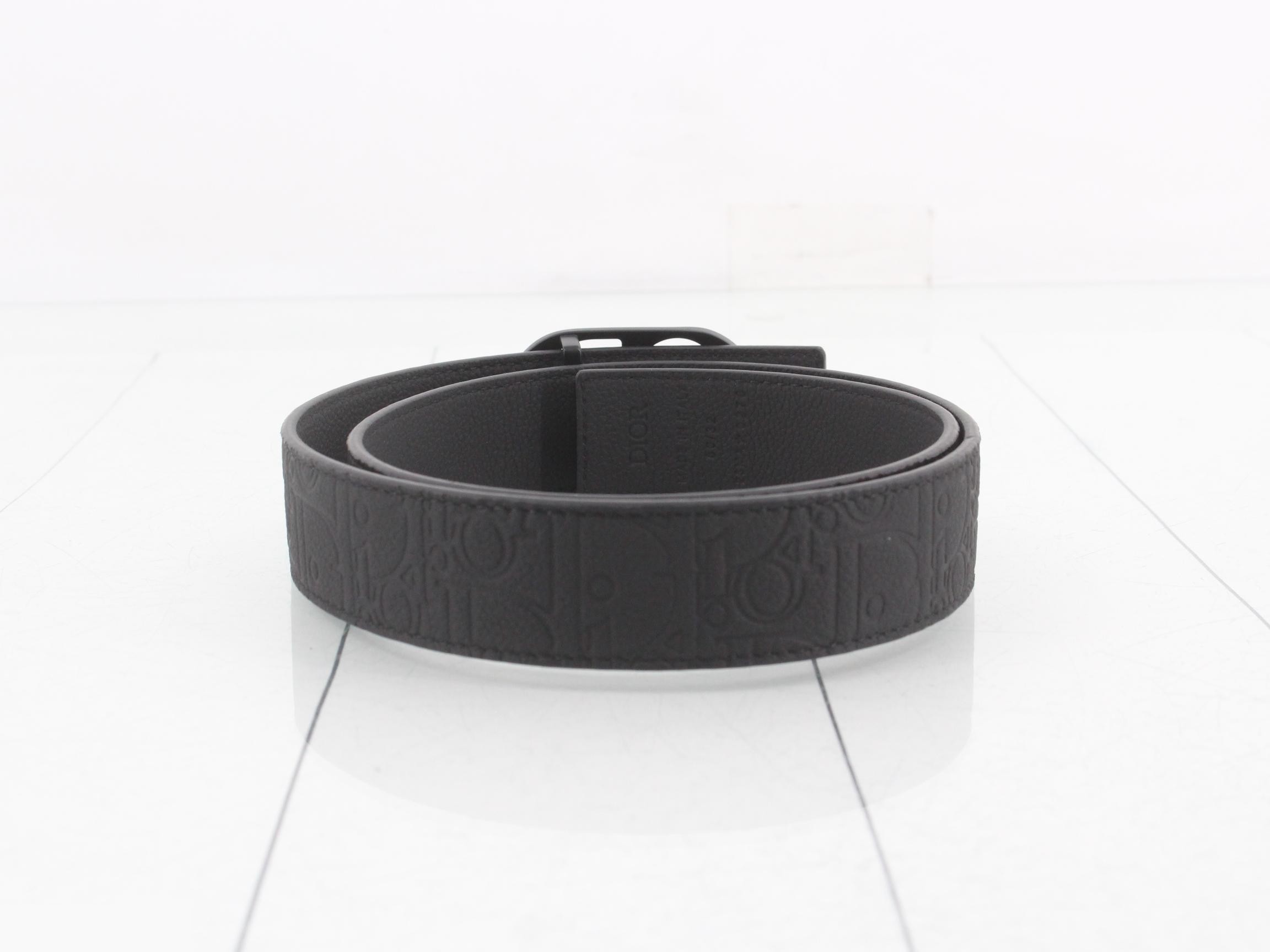 CD logo buckle belt, size 80/32, stored item, black. — view 2