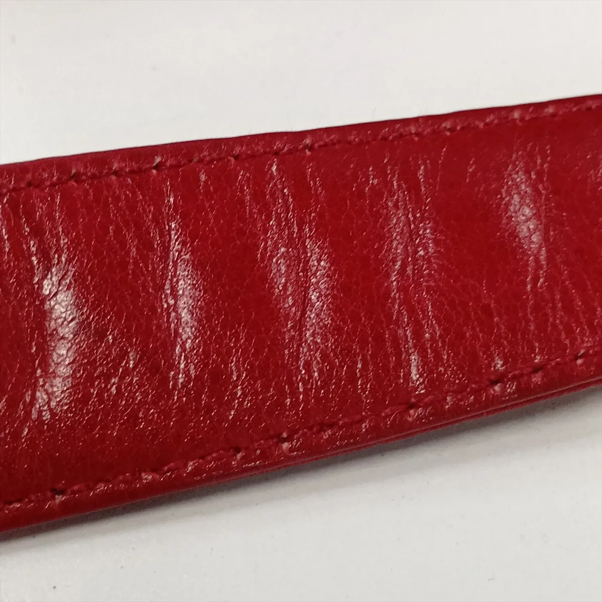 Bicolore Lambskin Waist Pouch, Red with Gold Hardware — view 12