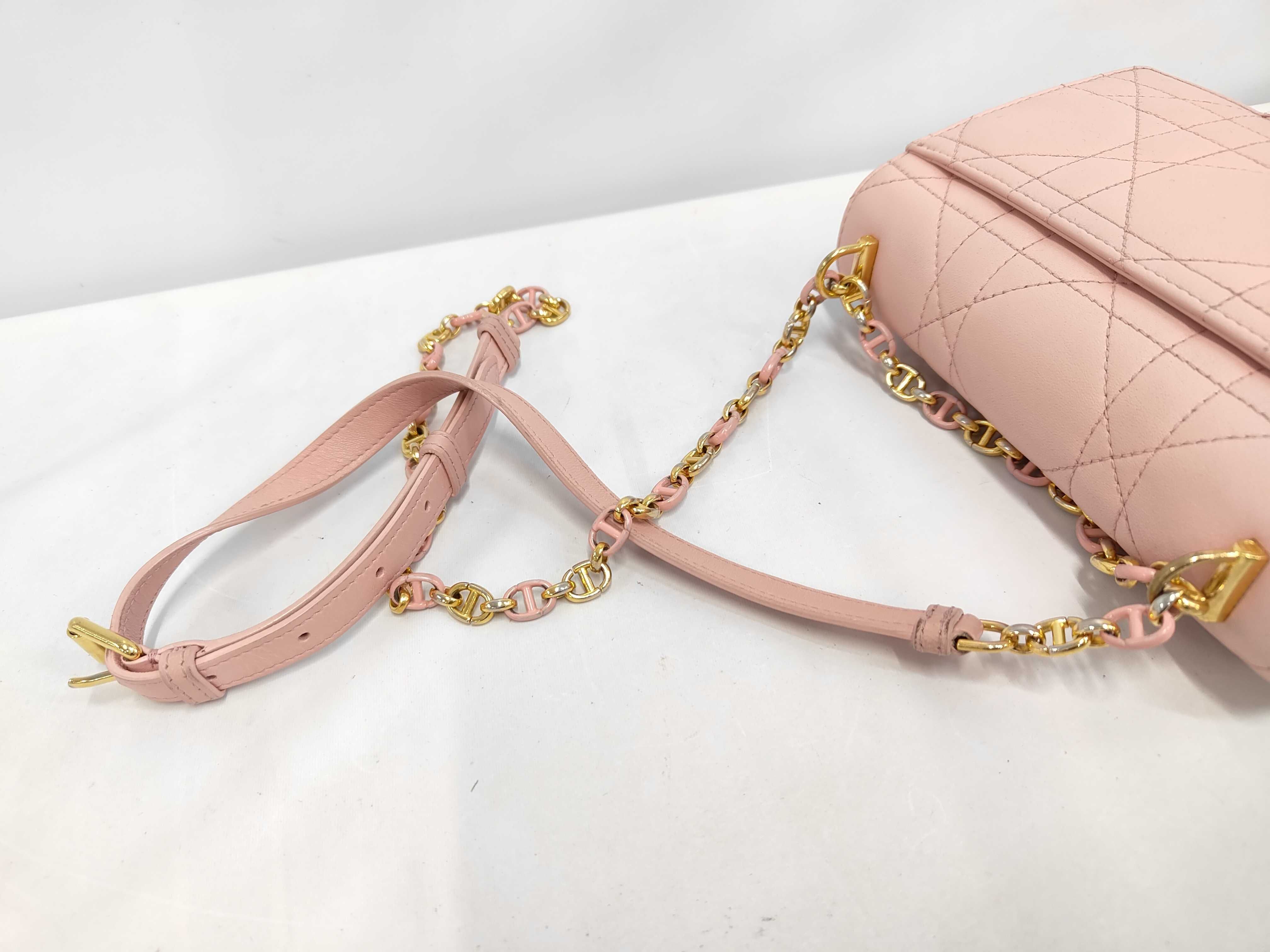 Christian Miss Caro Cannage Leather Chain Hand Shoulder Bag — view 5