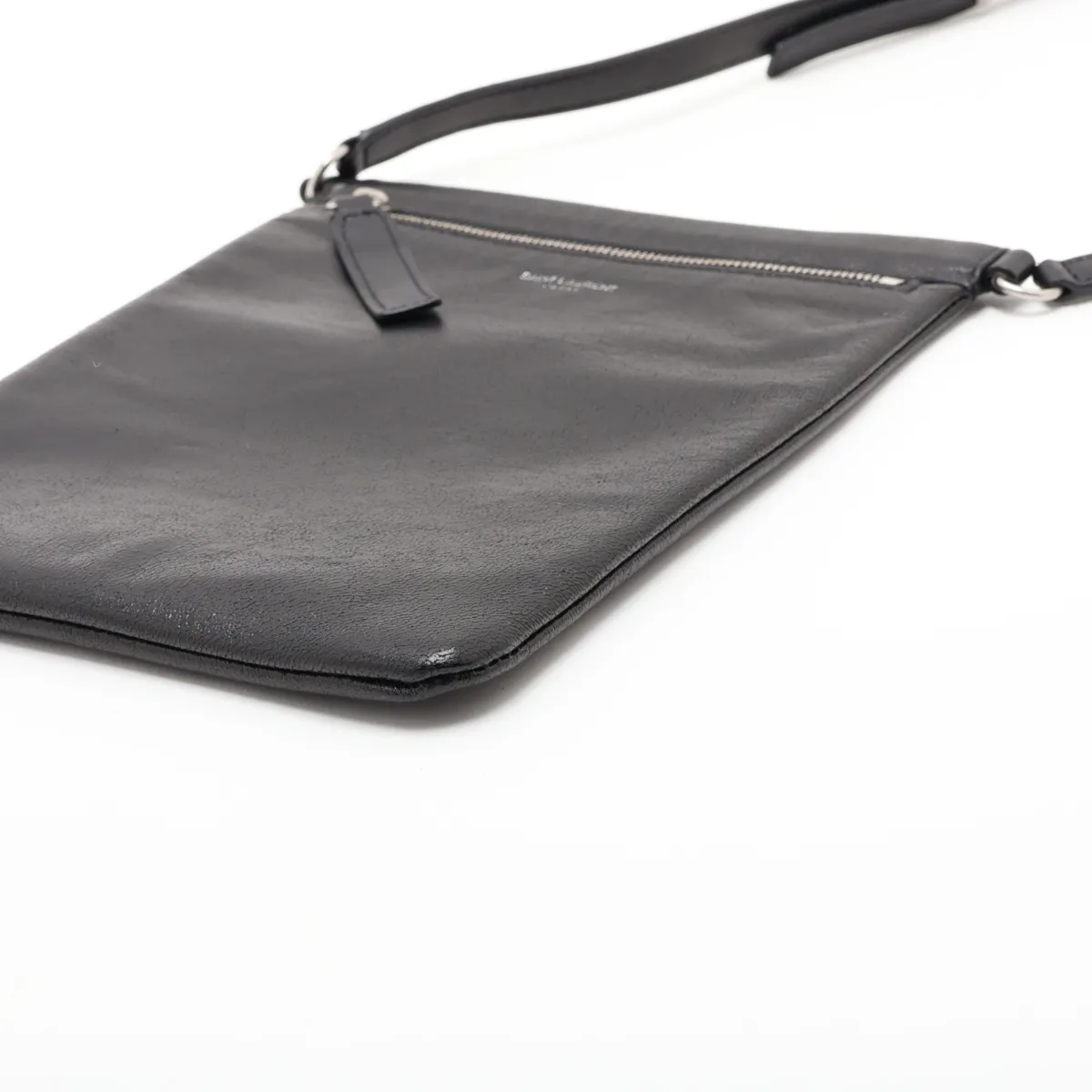 581697 Leather Shoulder Bag, Black — view 3