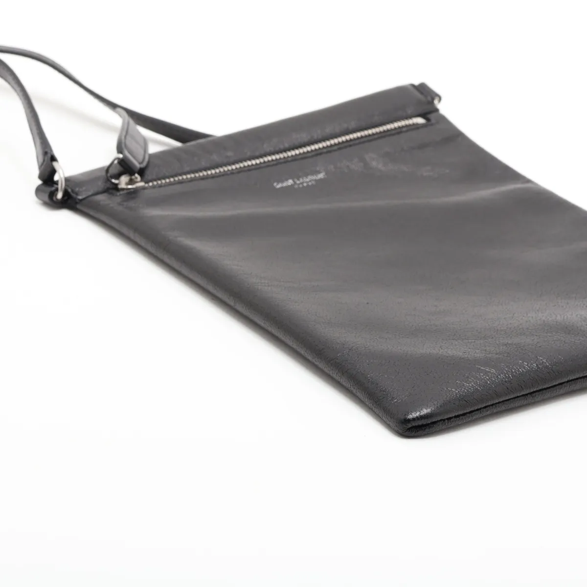 581697 Leather Shoulder Bag, Black — view 4