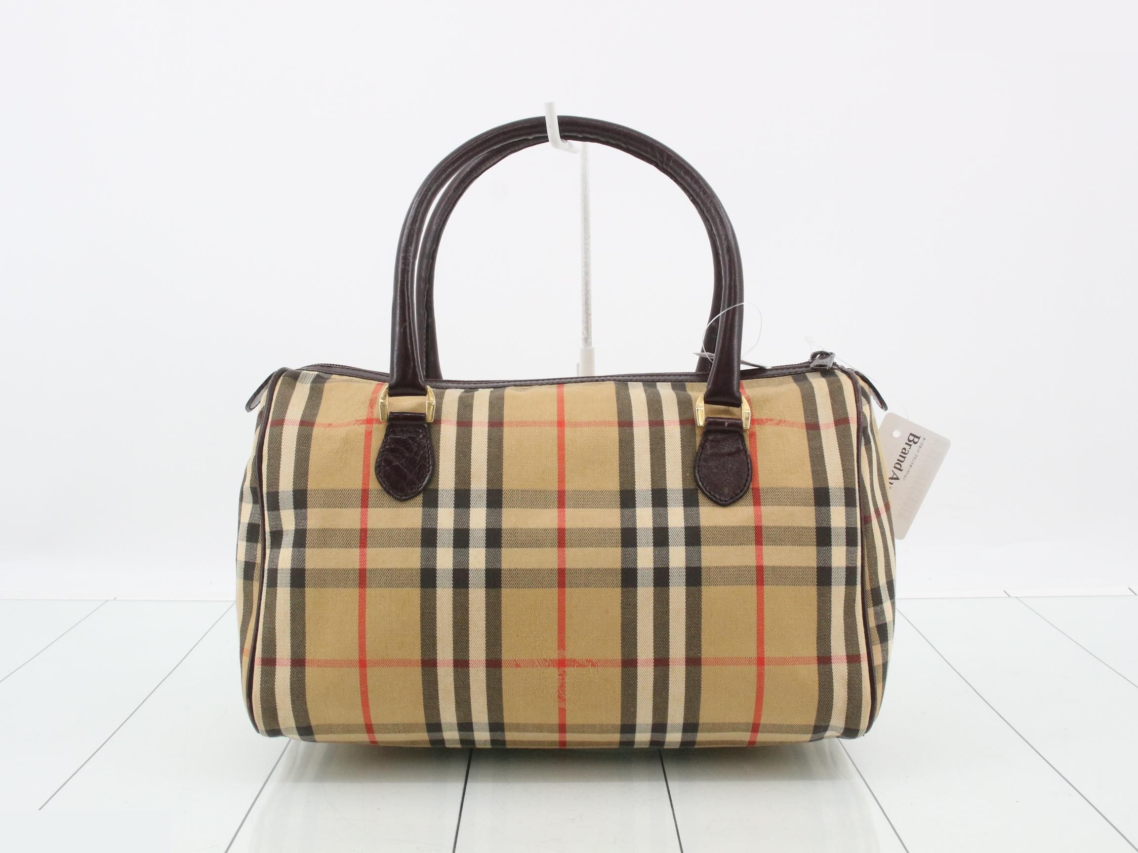 Nova Check Canvas Boston Bag — view 2