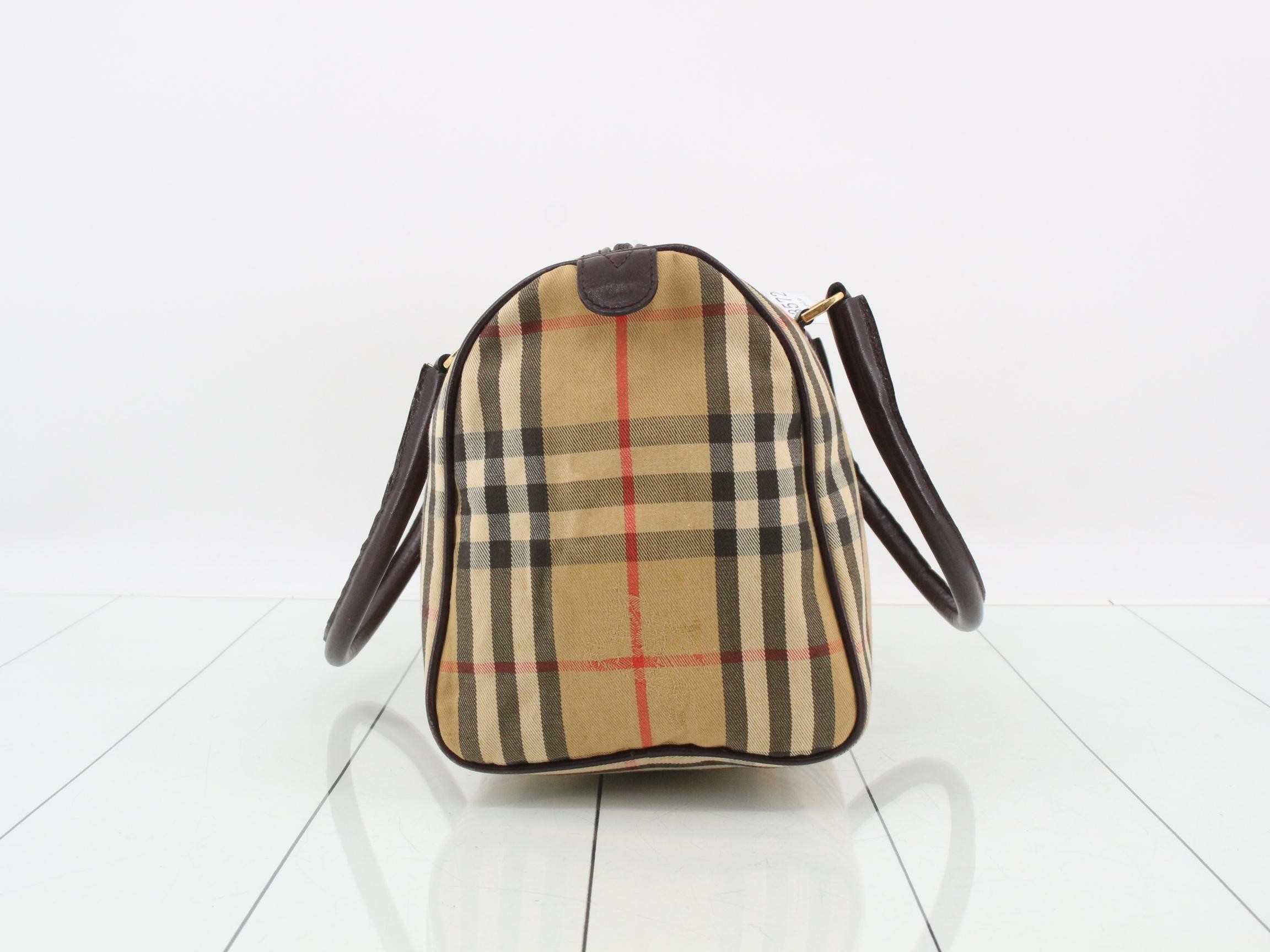 Nova Check Canvas Boston Bag — view 3