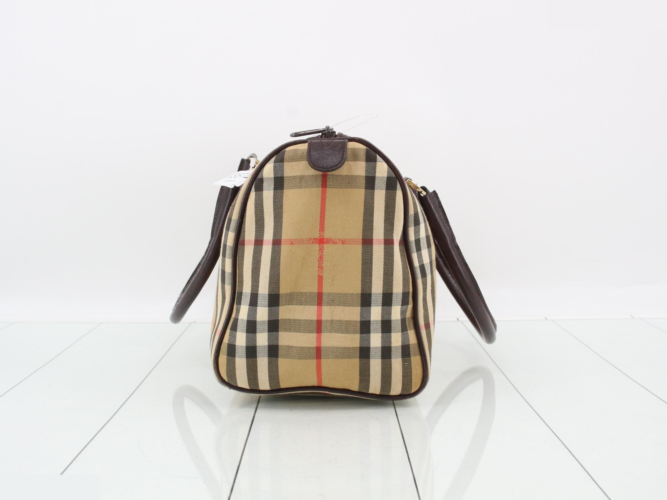 Nova Check Canvas Boston Bag — view 4