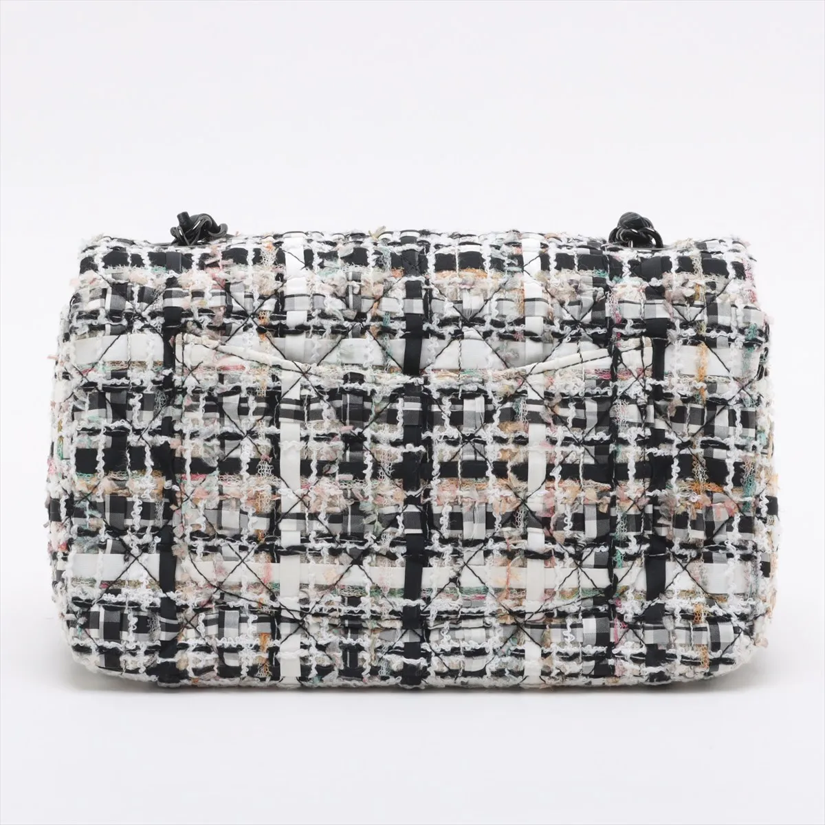 [Individually wrapped] Chanel Mini Matelasse 20 Tweed Single Flap Single Chain Bag Multicolor Black Hardware XGXPU62G Random Plate A69900 — view 2