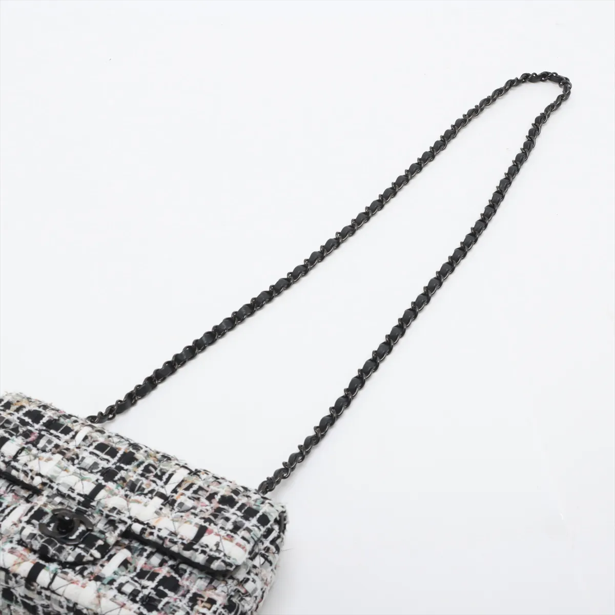 [Individually wrapped] Chanel Mini Matelasse 20 Tweed Single Flap Single Chain Bag Multicolor Black Hardware XGXPU62G Random Plate A69900 — view 5