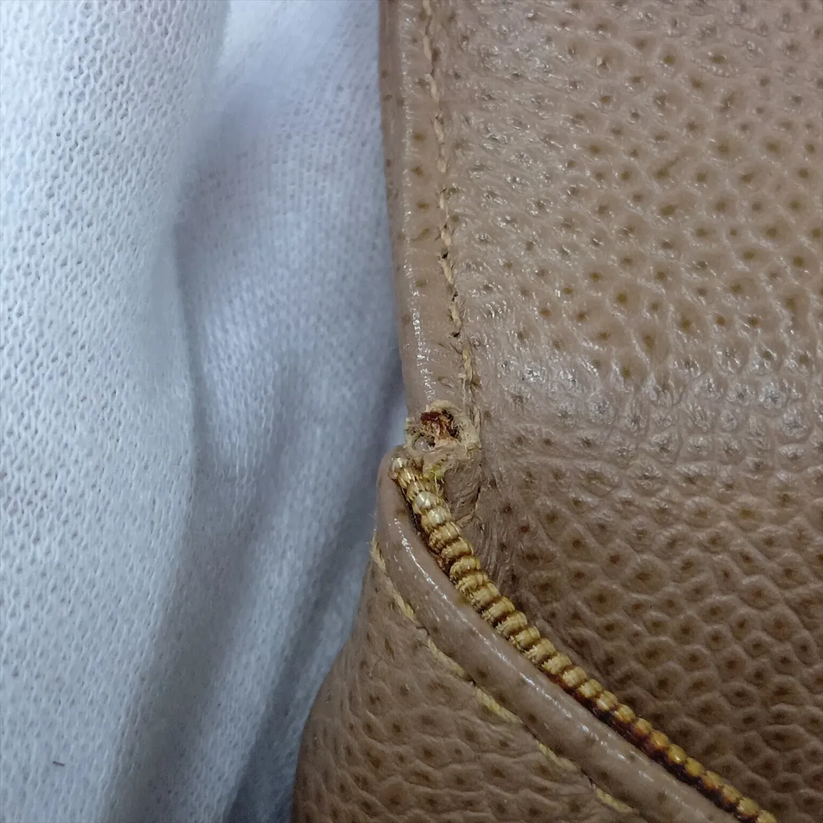 Triple Coco Caviar Skin Single Flap Single Chain Bag, Beige, Gold Hardware, 4305945, Series 4 — view 13