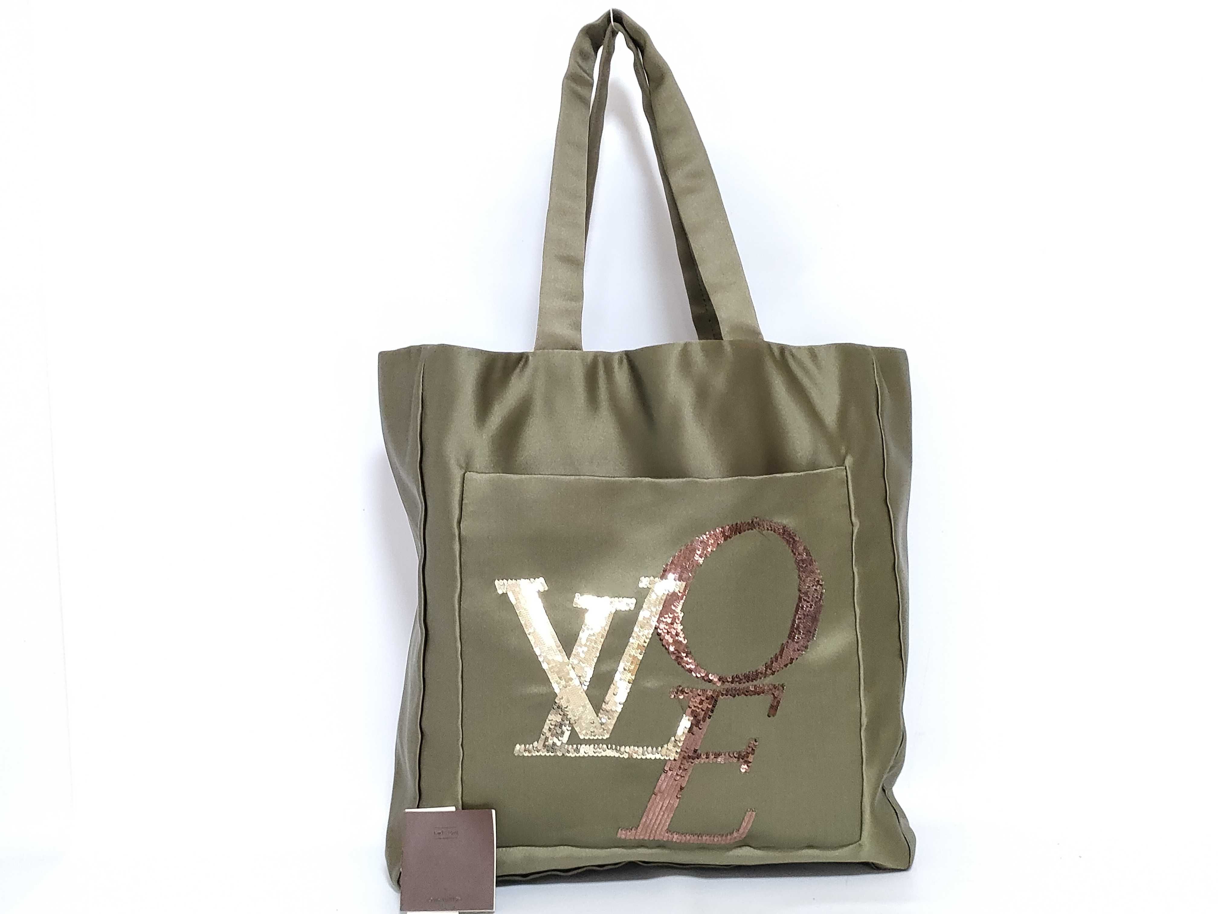 That's Love Sequin Satin Tote Bag, Khaki Tote Bag
