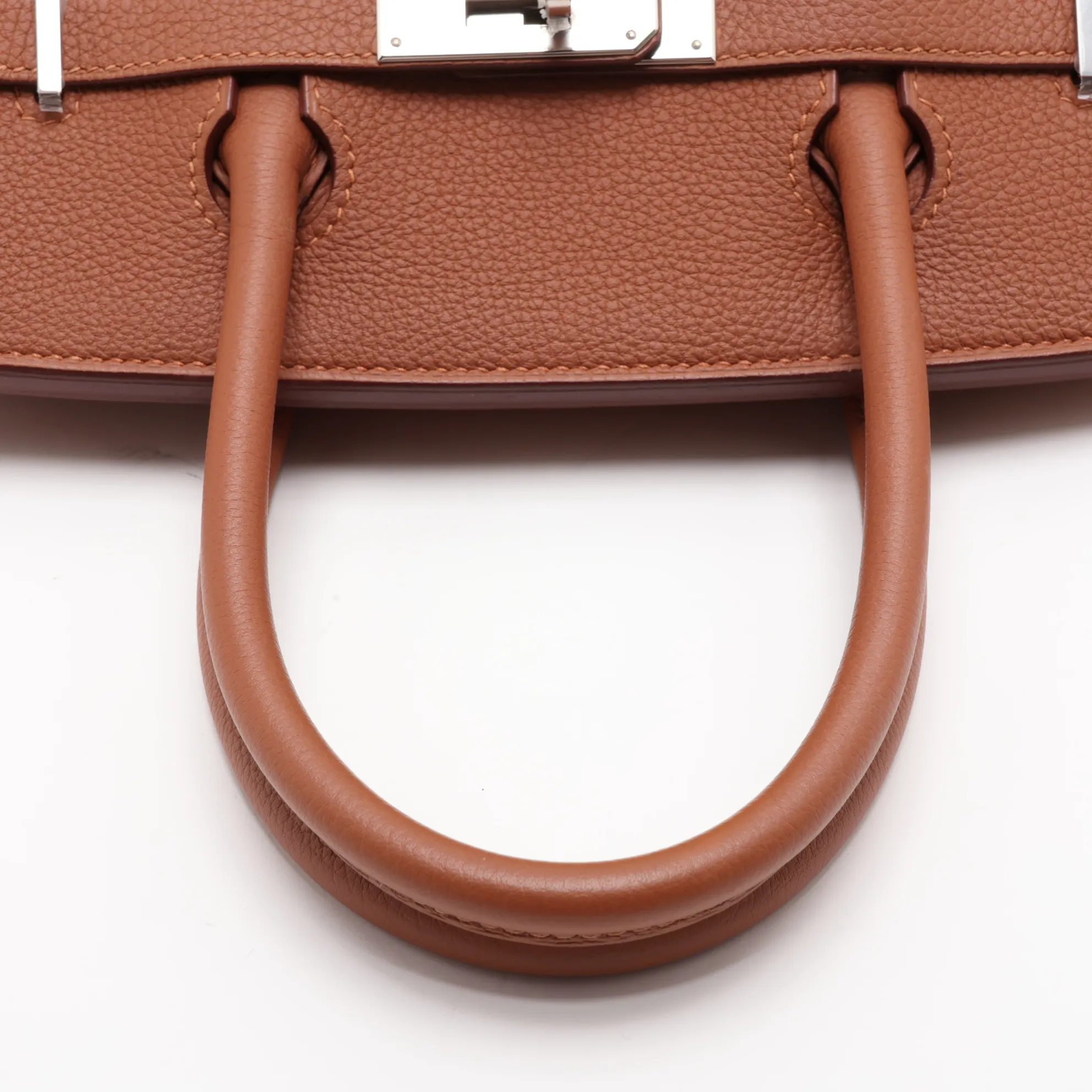 [Individually packaged] Hermes Birkin 30 Retournée Officer Togo x Veau Swift Gold x Jaune Ambre Silver Hardware C: 2018 — view 5