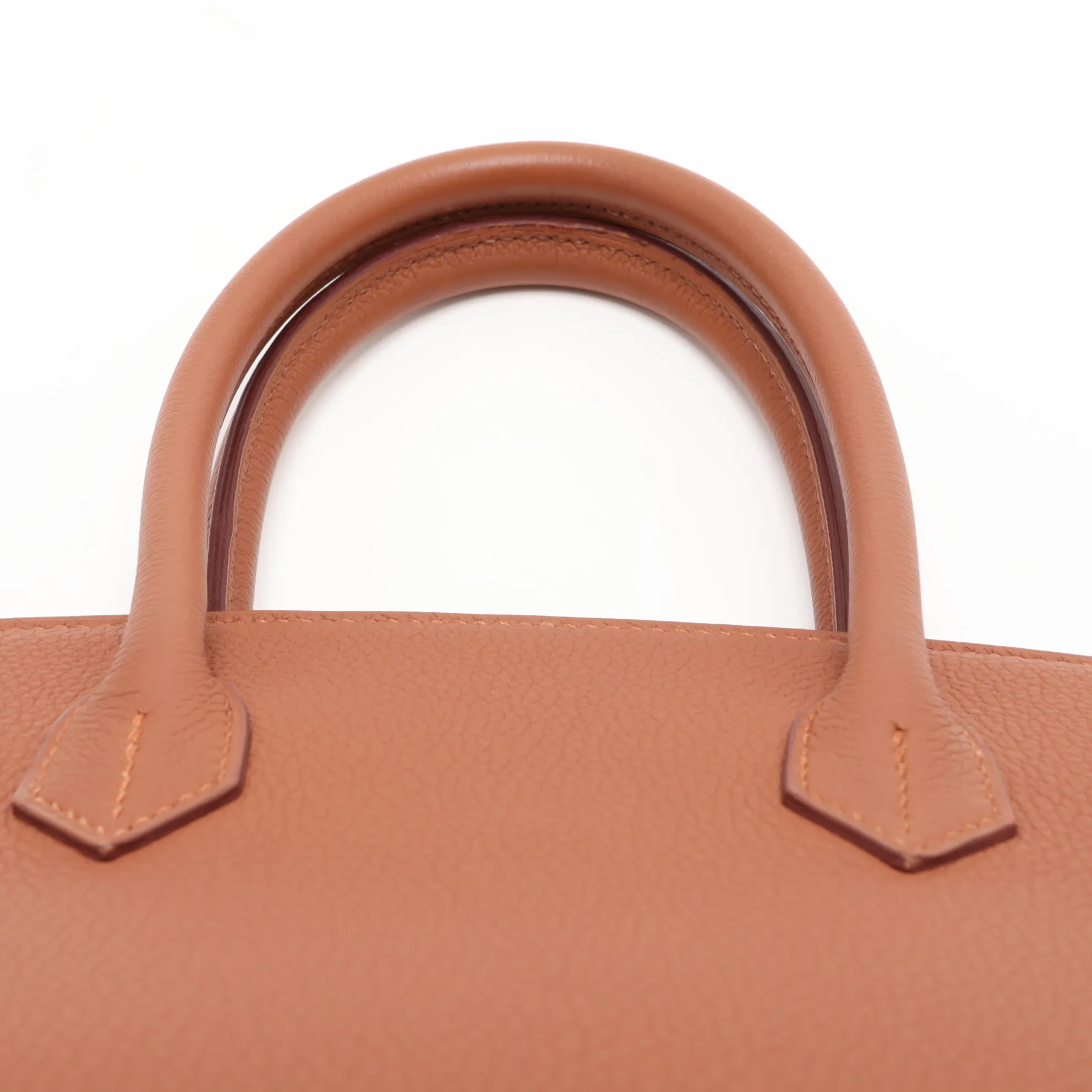 [Individually packaged] Hermes Birkin 30 Retournée Officer Togo x Veau Swift Gold x Jaune Ambre Silver Hardware C: 2018 — view 6