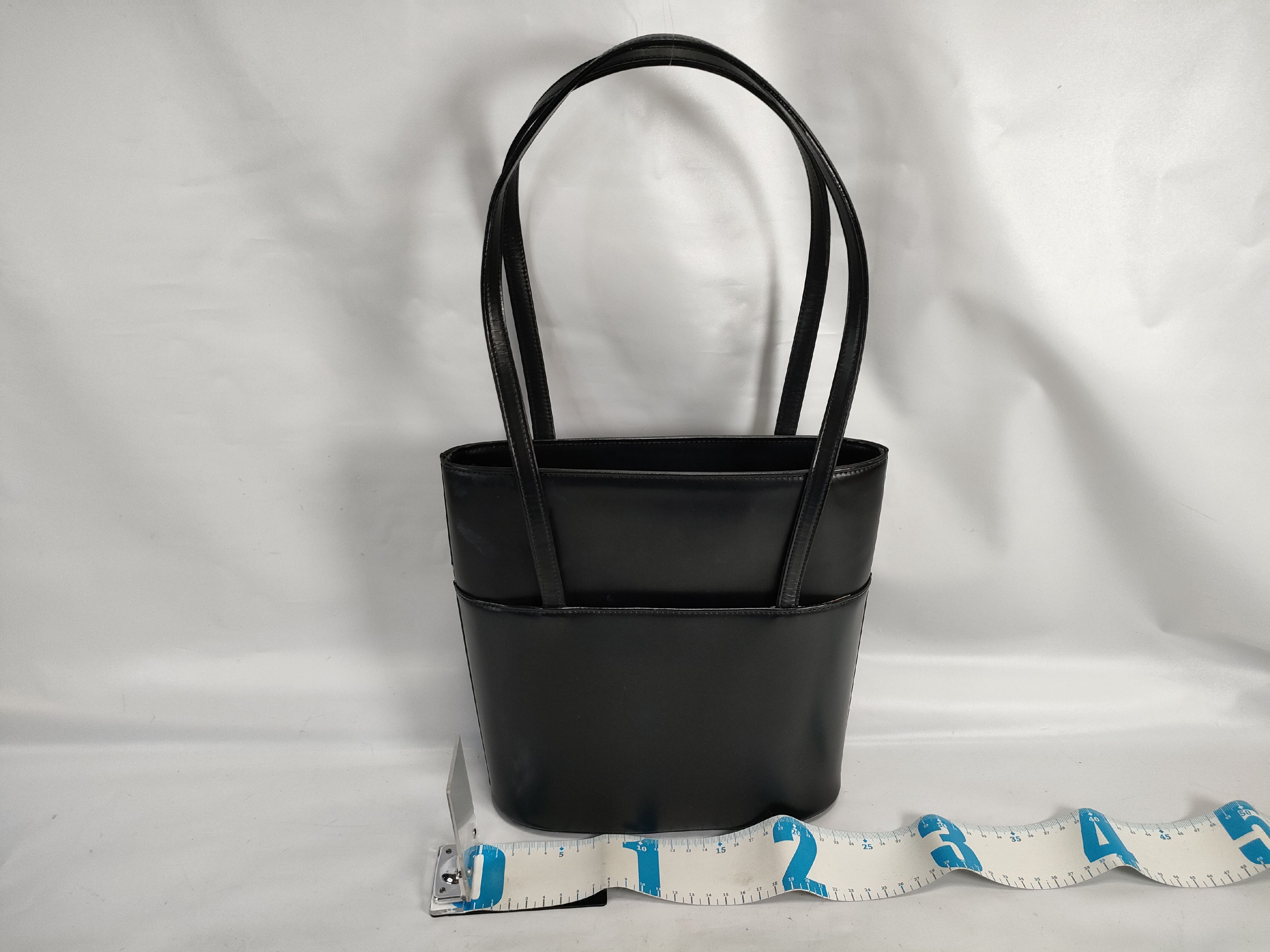 Leather Tote Bag (Black) — view 2