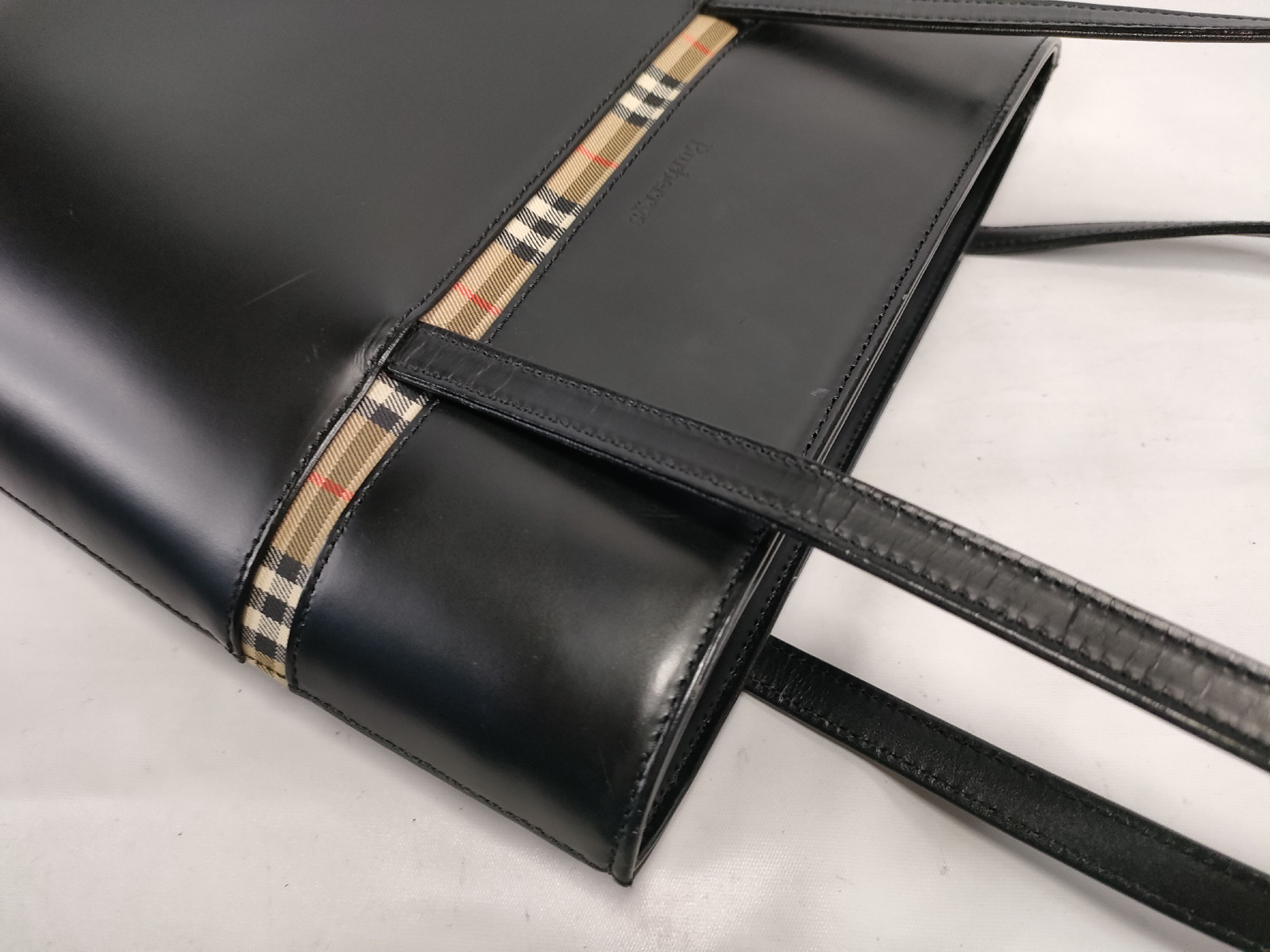 Leather Tote Bag (Black) — view 5