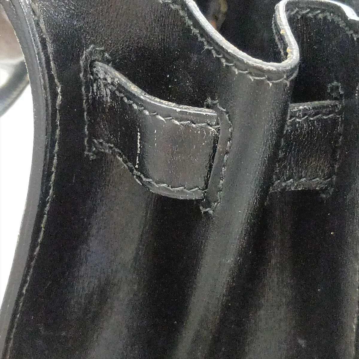 [Individually packaged] Hermes Kelly 28 Sellier Box Calf Black Gold Hardware Q: 1987 Clochette strap torn — view 15