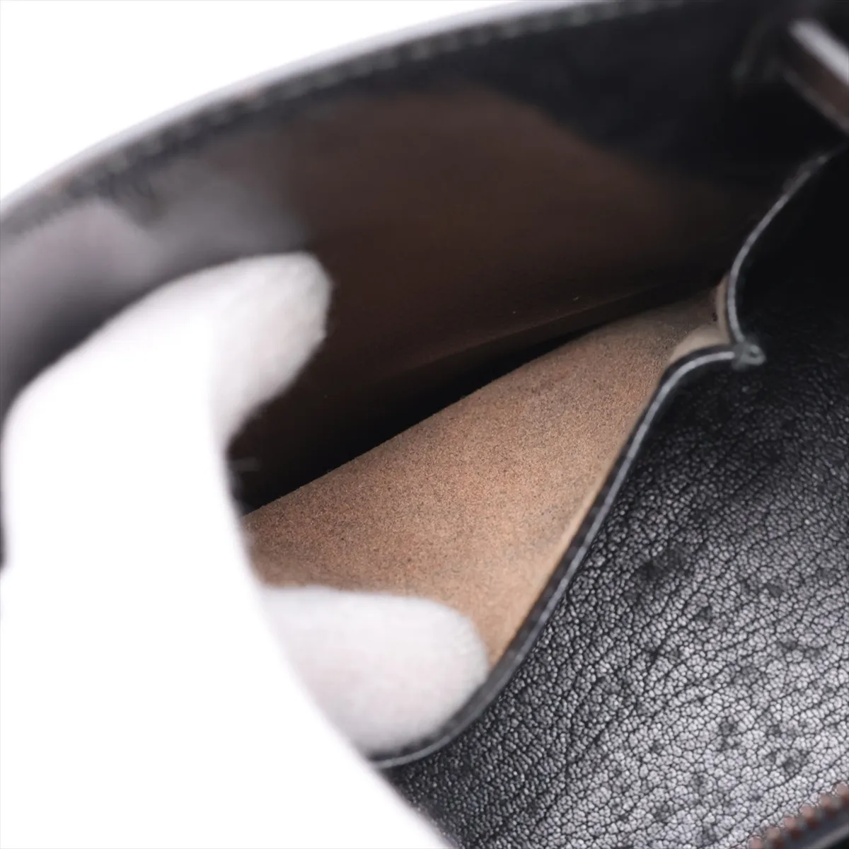[Individually packaged] Hermes Kelly 28 Sellier Box Calf Black Gold Hardware Q: 1987 Clochette strap torn — view 9