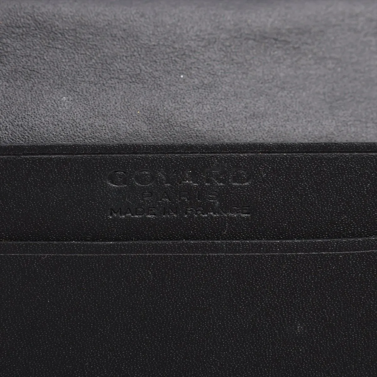 Herringbone Malesherbes PVC x Leather Card Case, Black — view 5