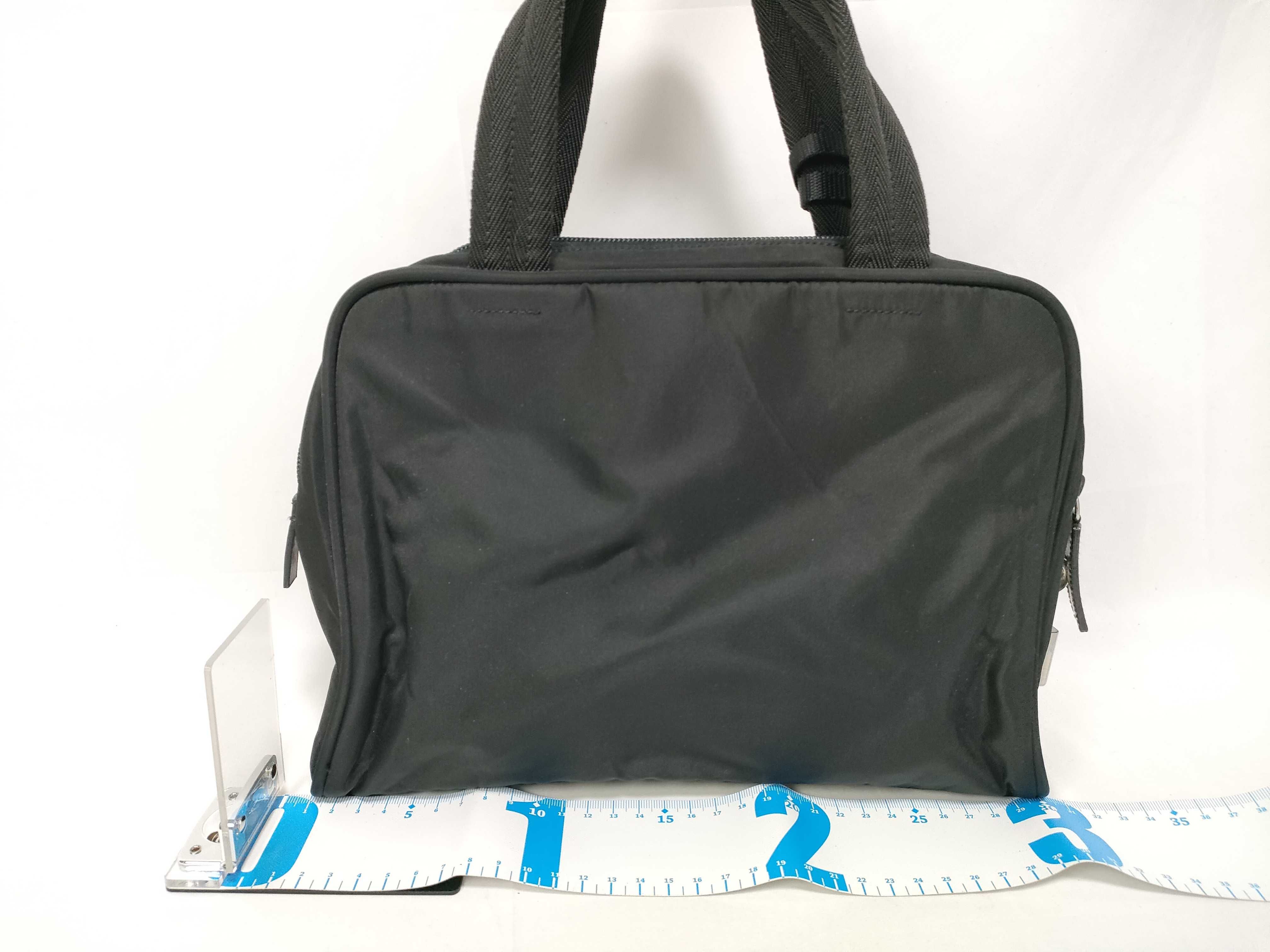 Nylon Black Tessuto Triangle Logo Mini Handbag — view 2