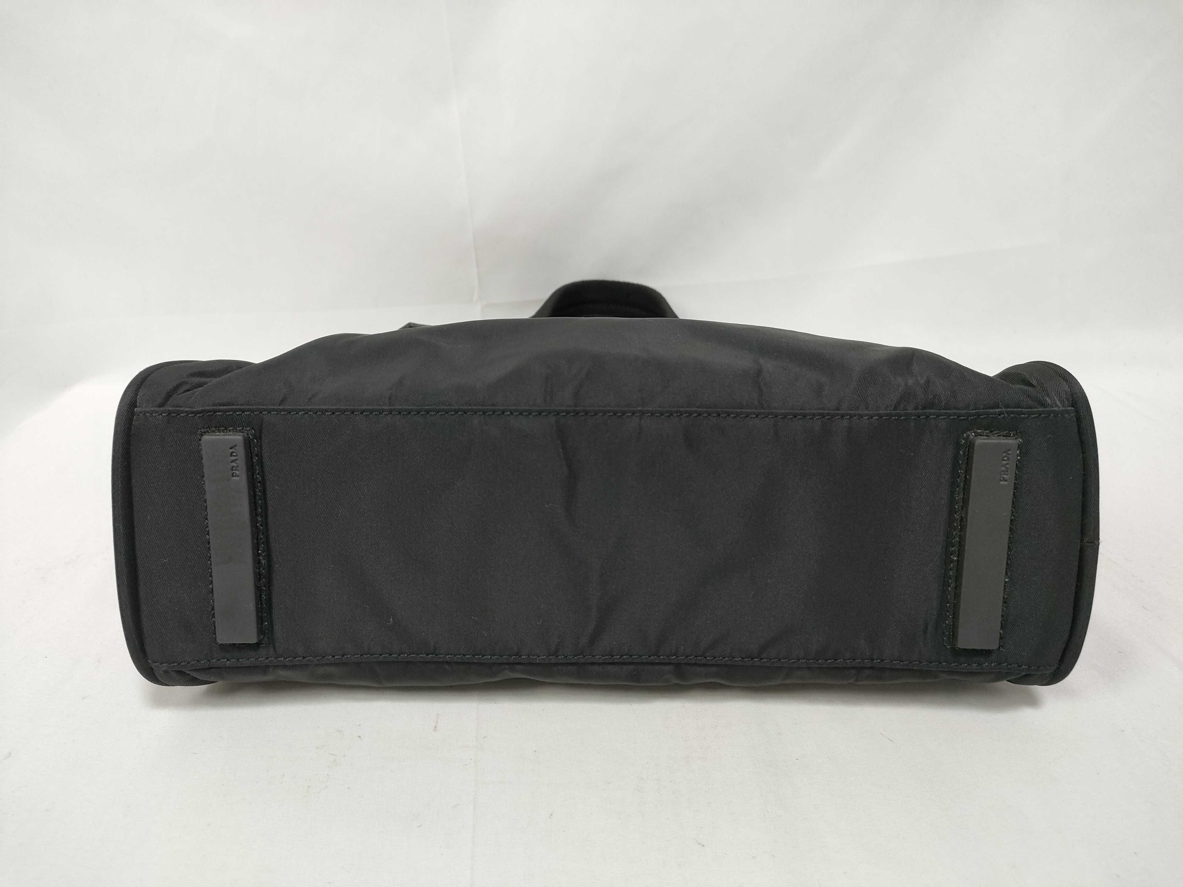 Nylon Black Tessuto Triangle Logo Mini Handbag — view 3