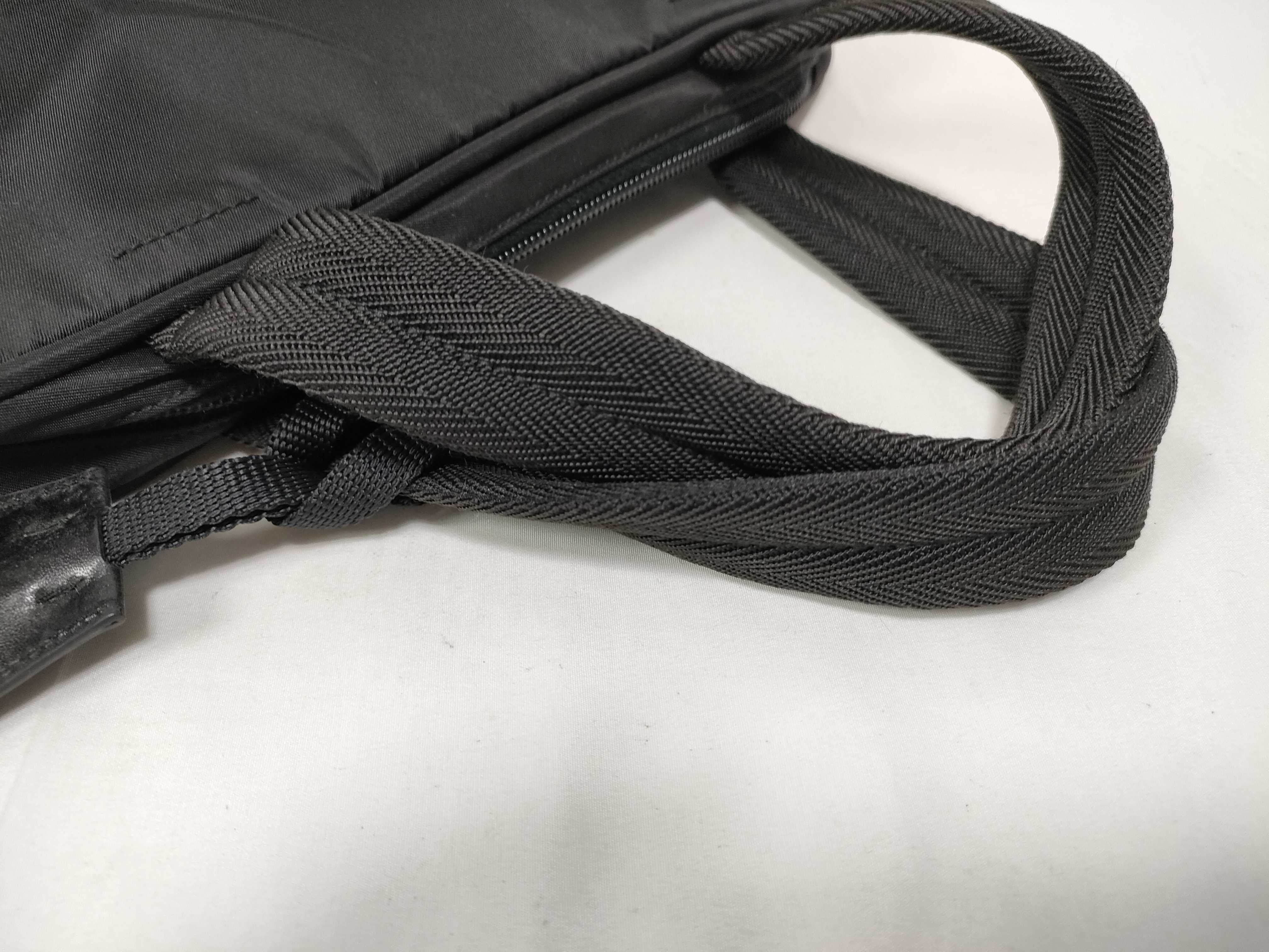 Nylon Black Tessuto Triangle Logo Mini Handbag — view 7
