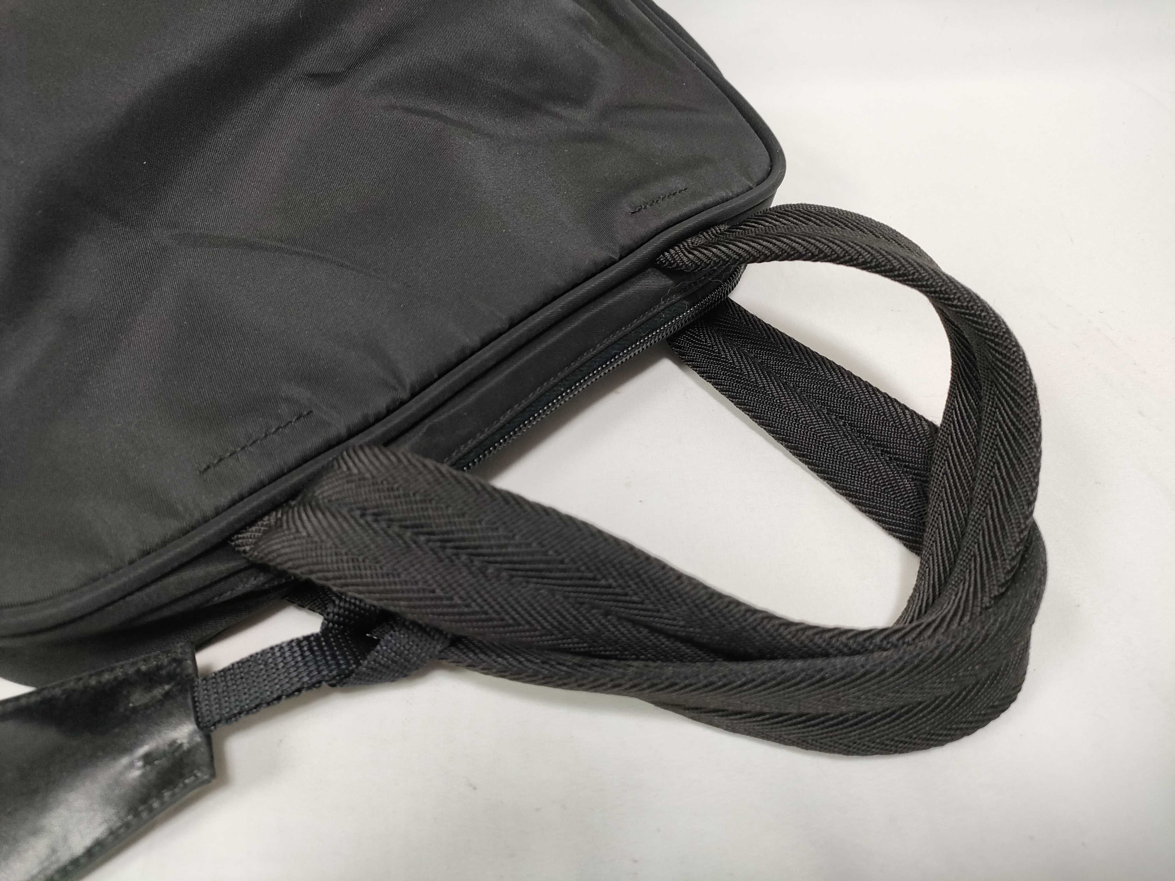 Nylon Black Tessuto Triangle Logo Mini Handbag — view 8