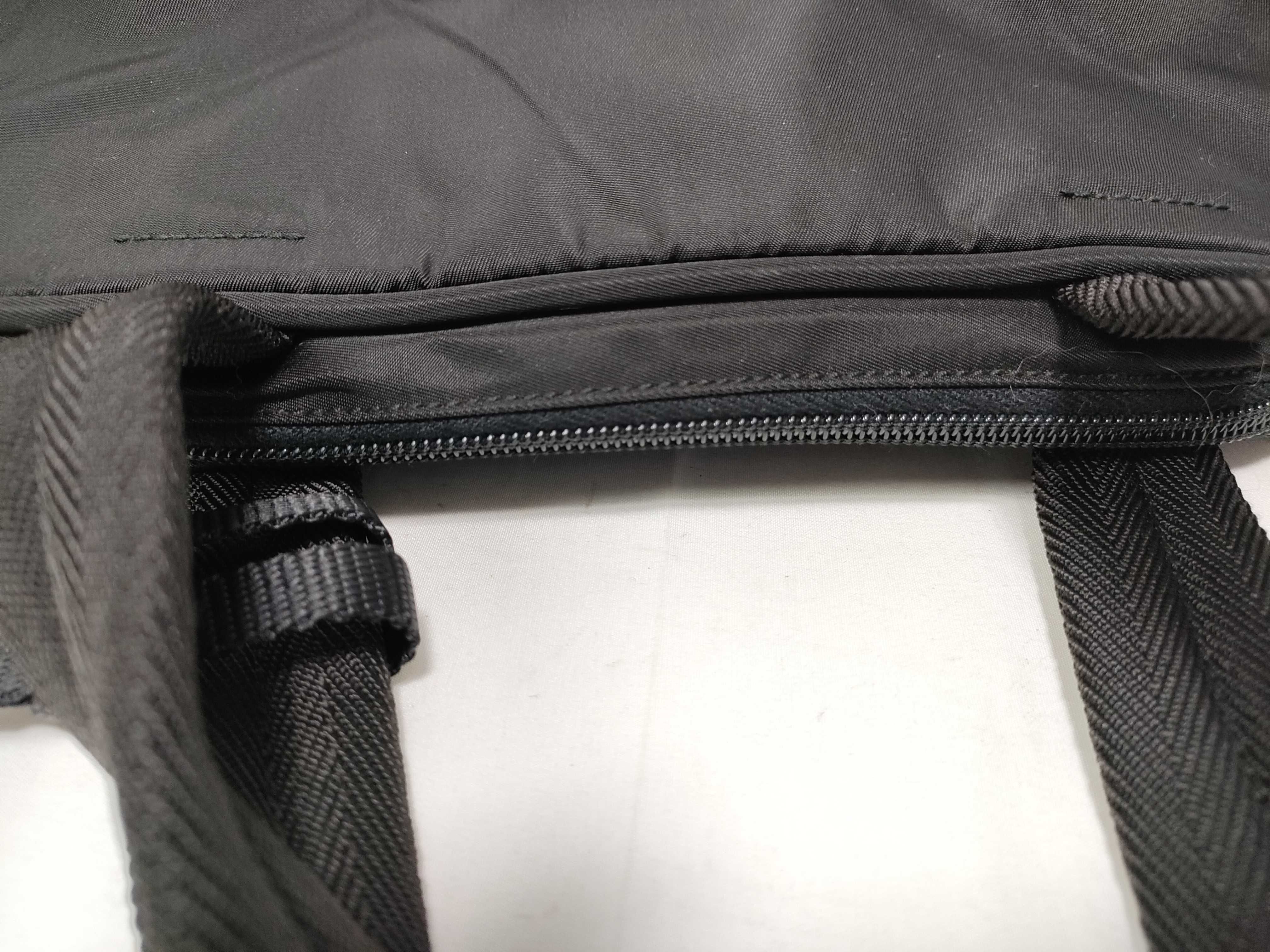 Nylon Black Tessuto Triangle Logo Mini Handbag — view 10