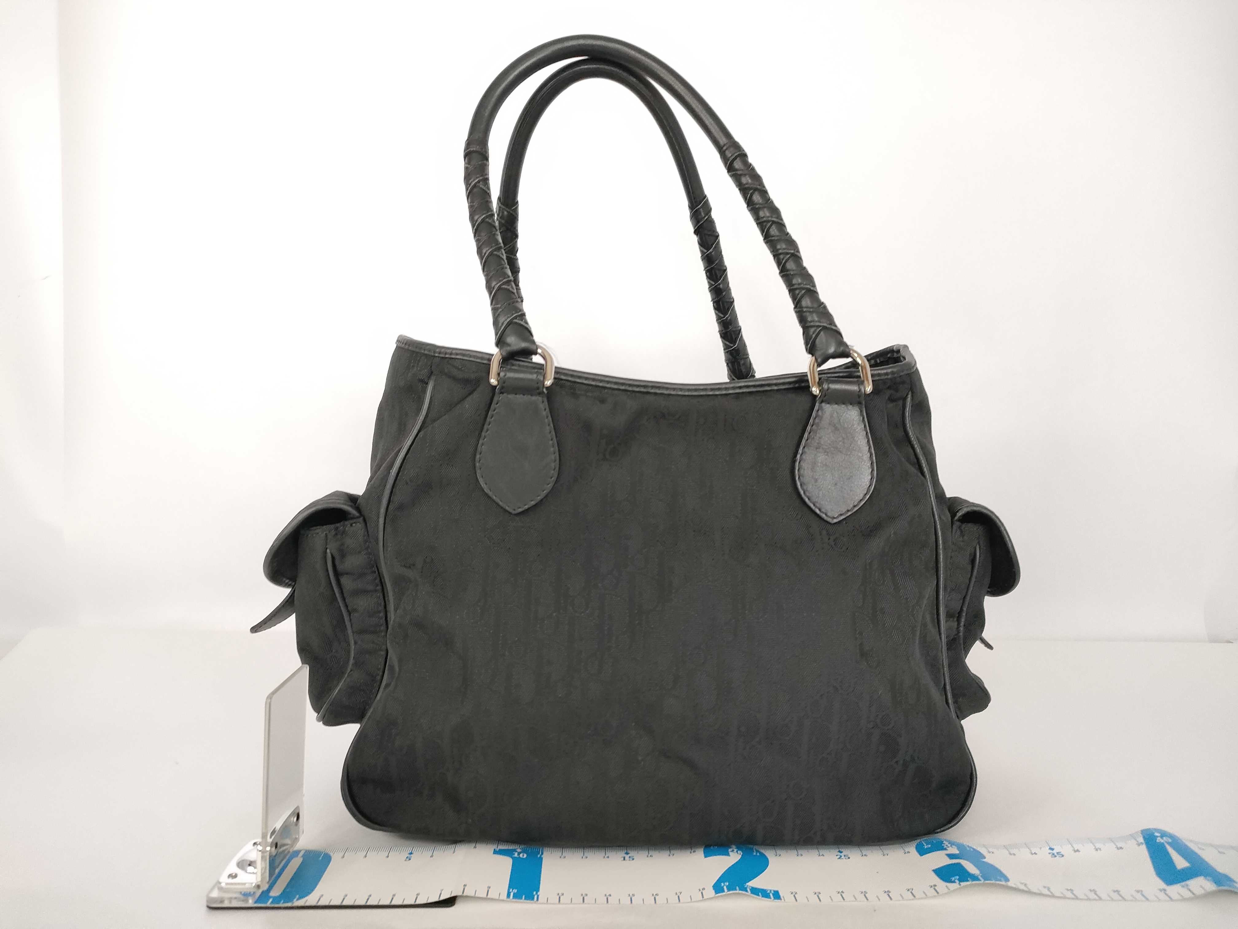 Trotter Nylon Double Pocket Handbag, Black — view 2
