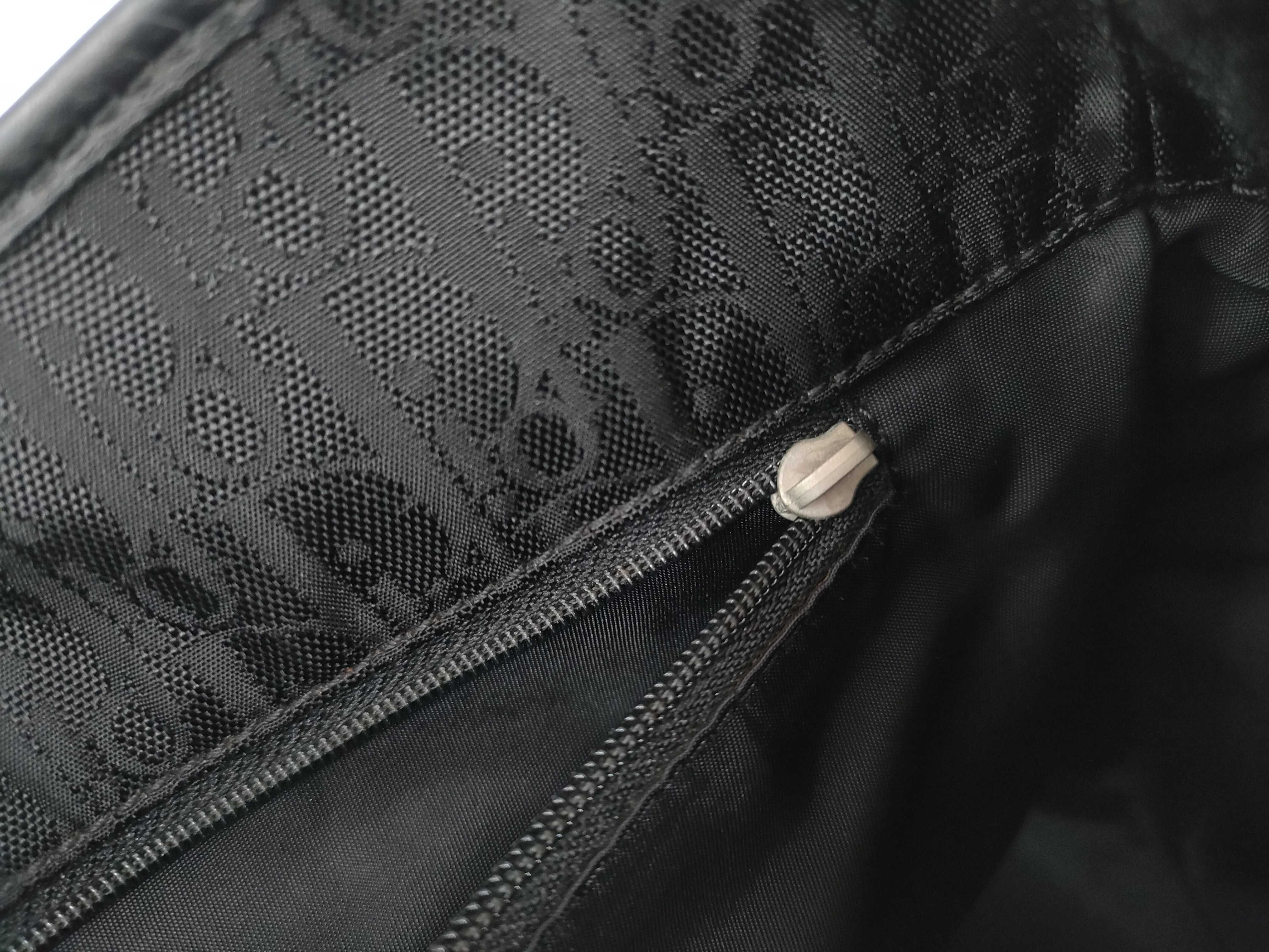 Trotter Nylon Double Pocket Handbag, Black — view 11