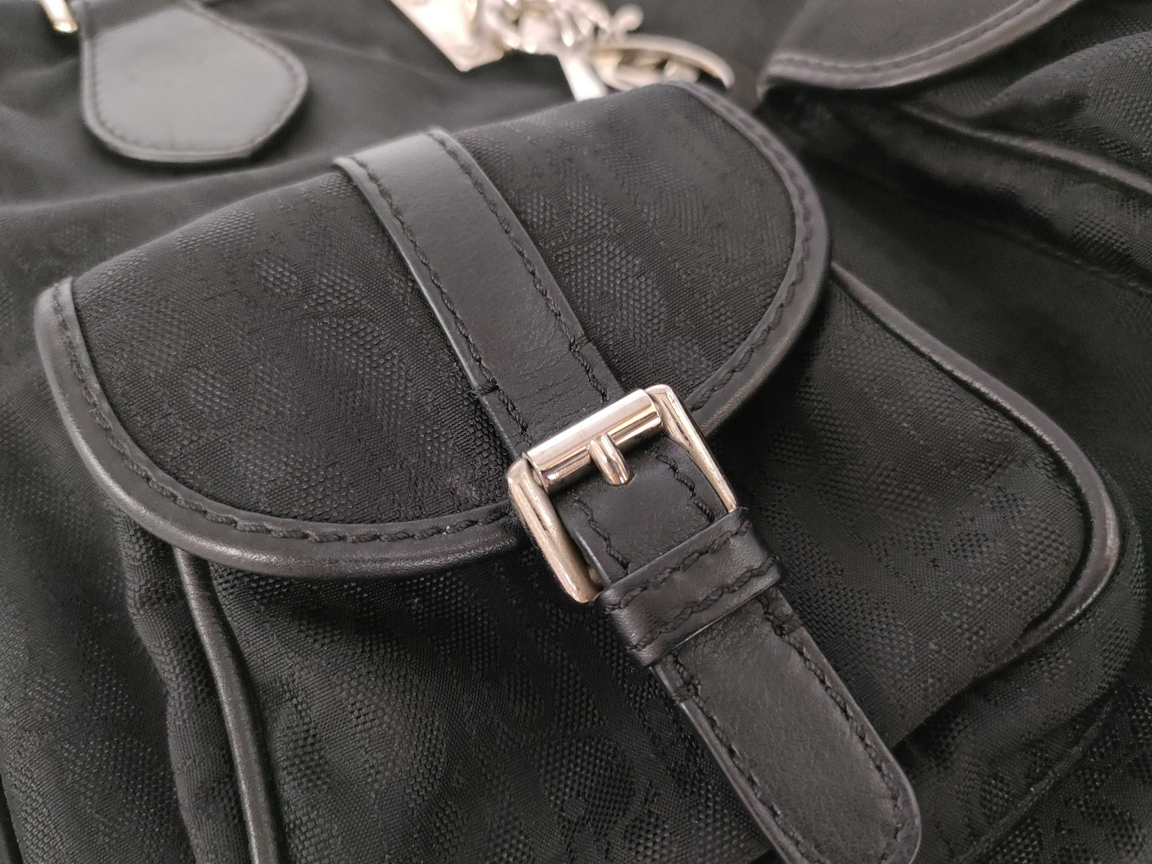 Trotter Nylon Double Pocket Handbag, Black — view 14