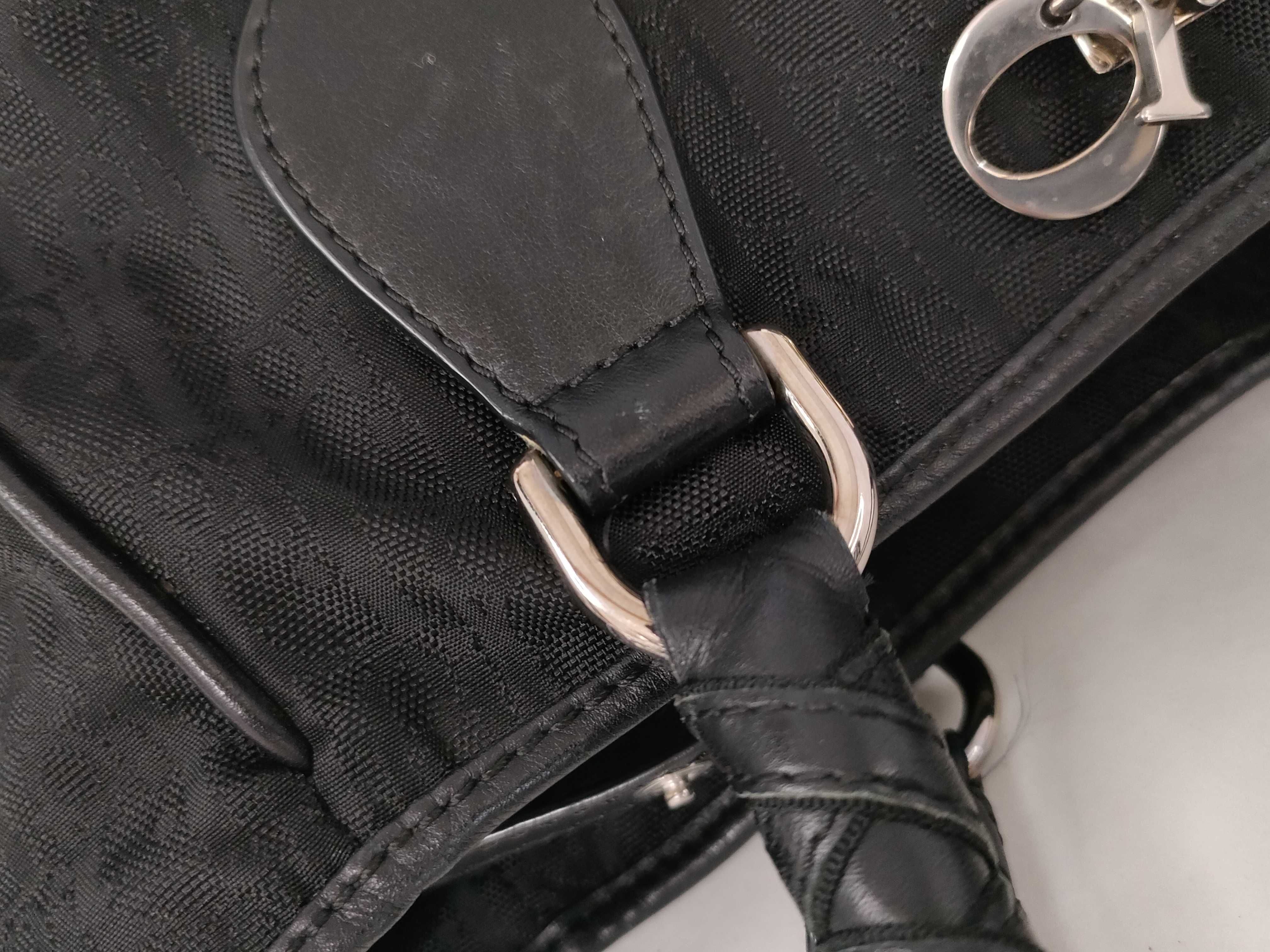 Trotter Nylon Double Pocket Handbag, Black — view 5