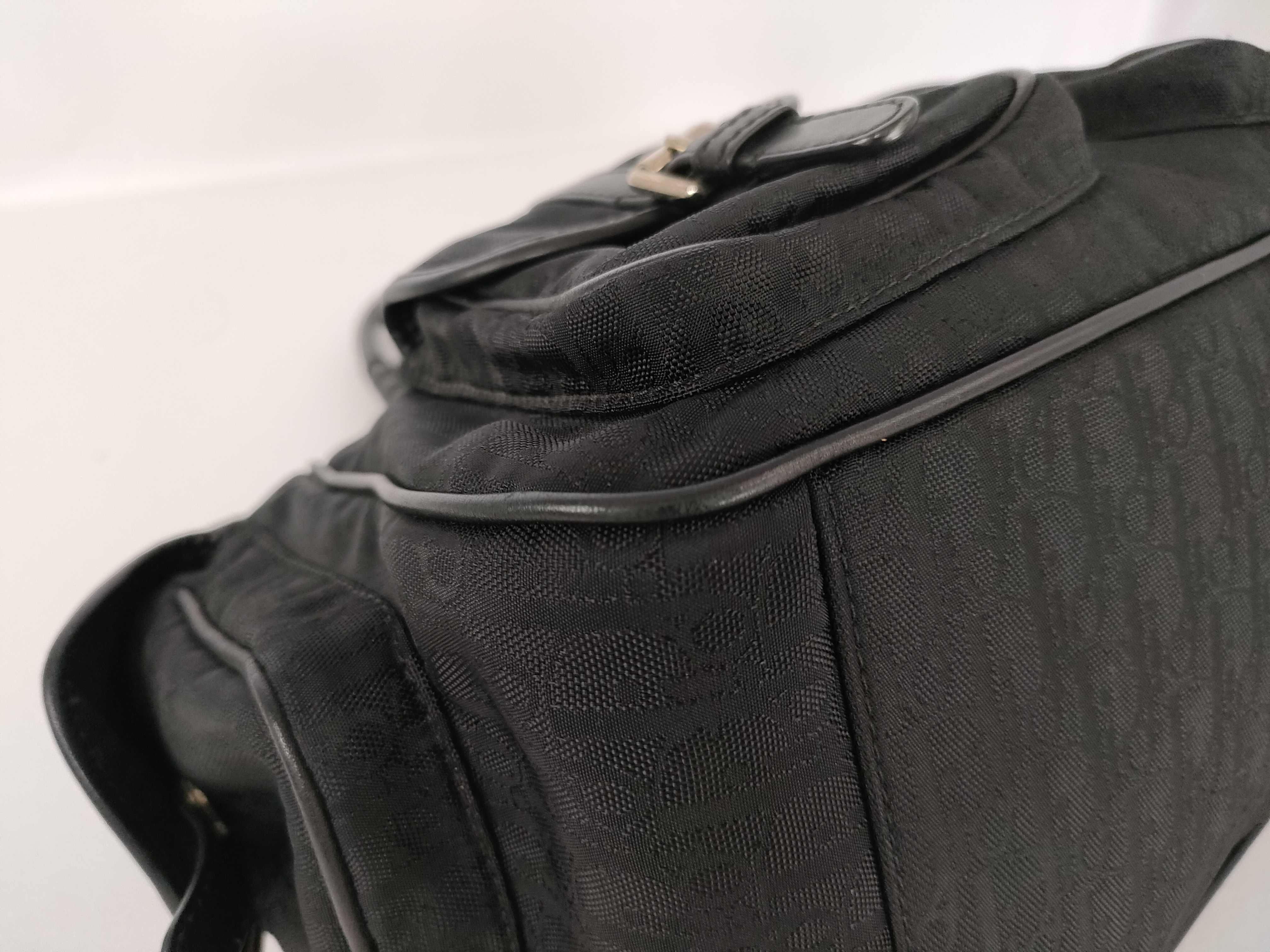 Trotter Nylon Double Pocket Handbag, Black — view 6