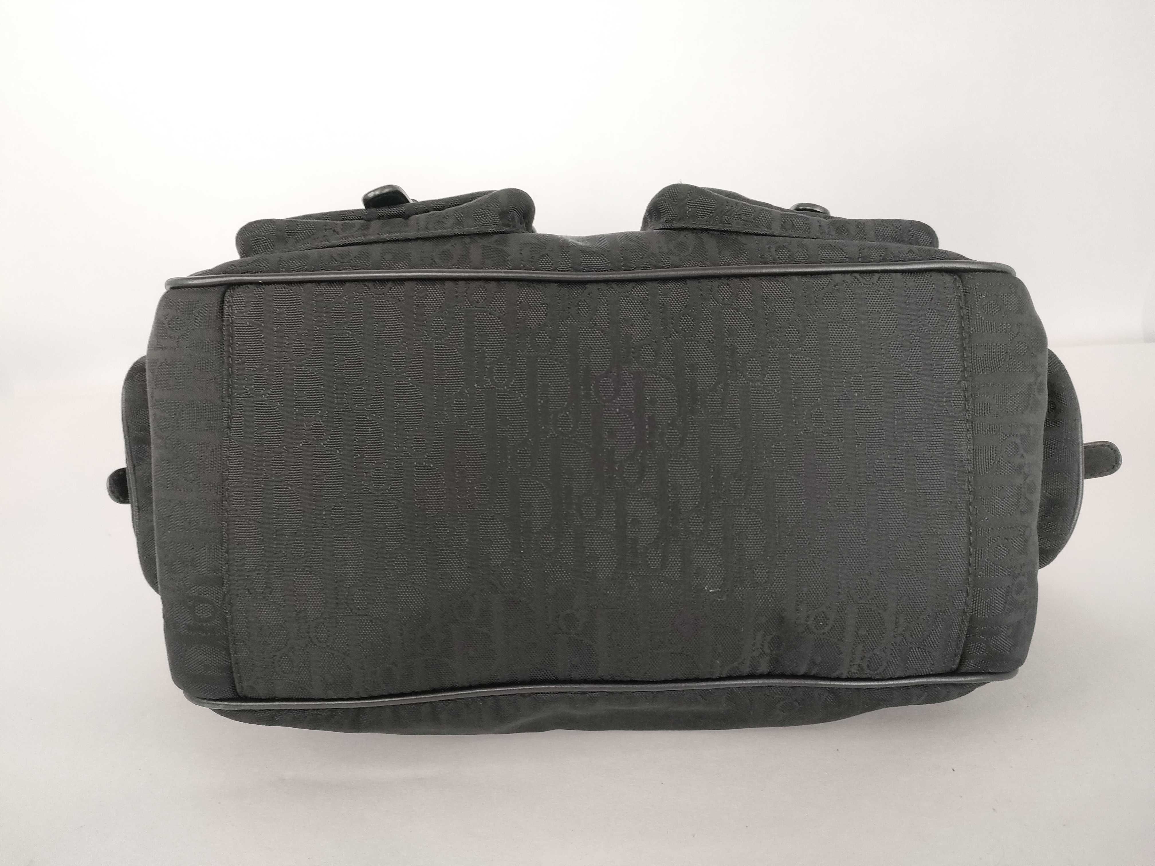 Trotter Nylon Double Pocket Handbag, Black — view 7
