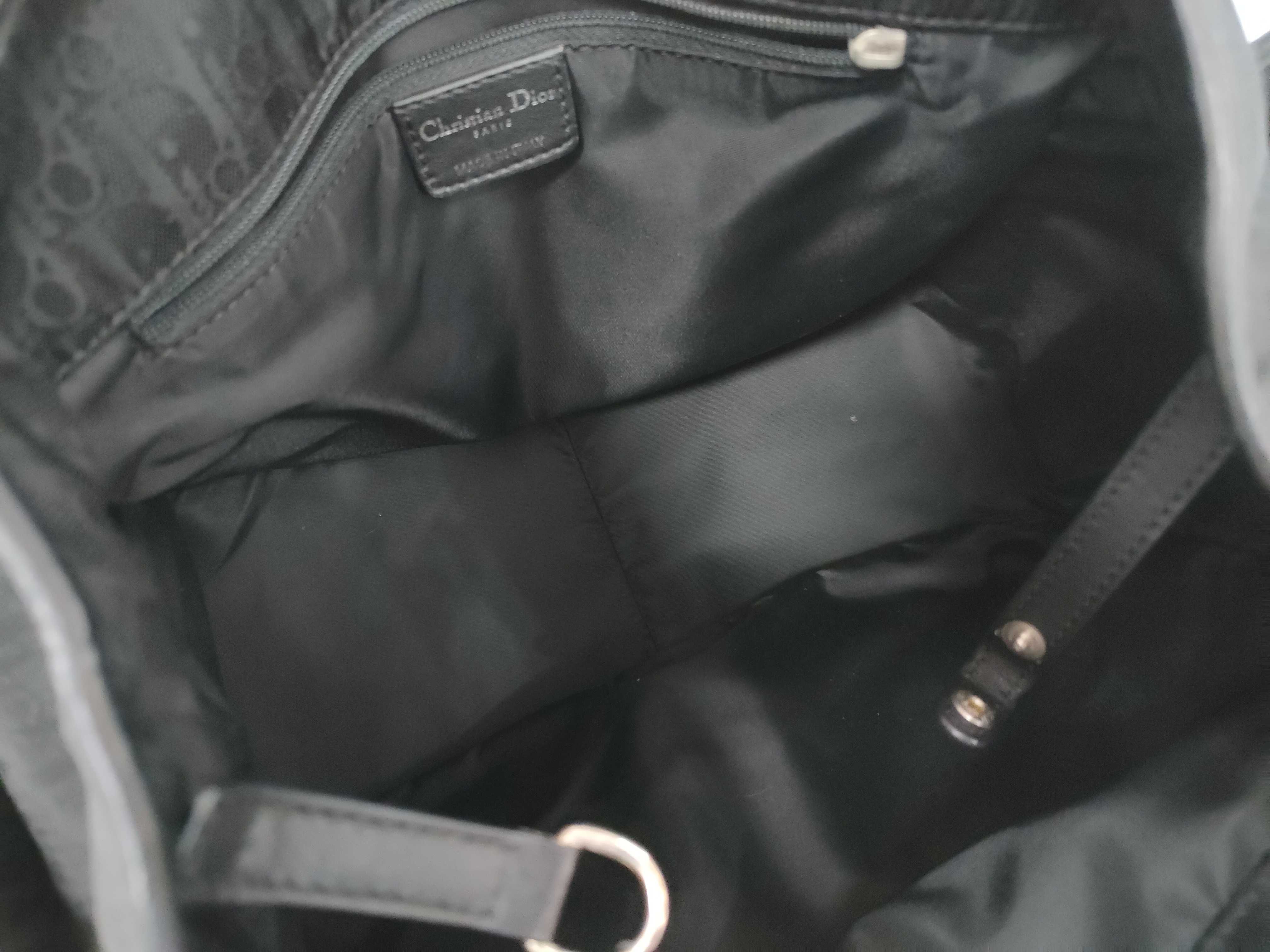 Trotter Nylon Double Pocket Handbag, Black — view 8