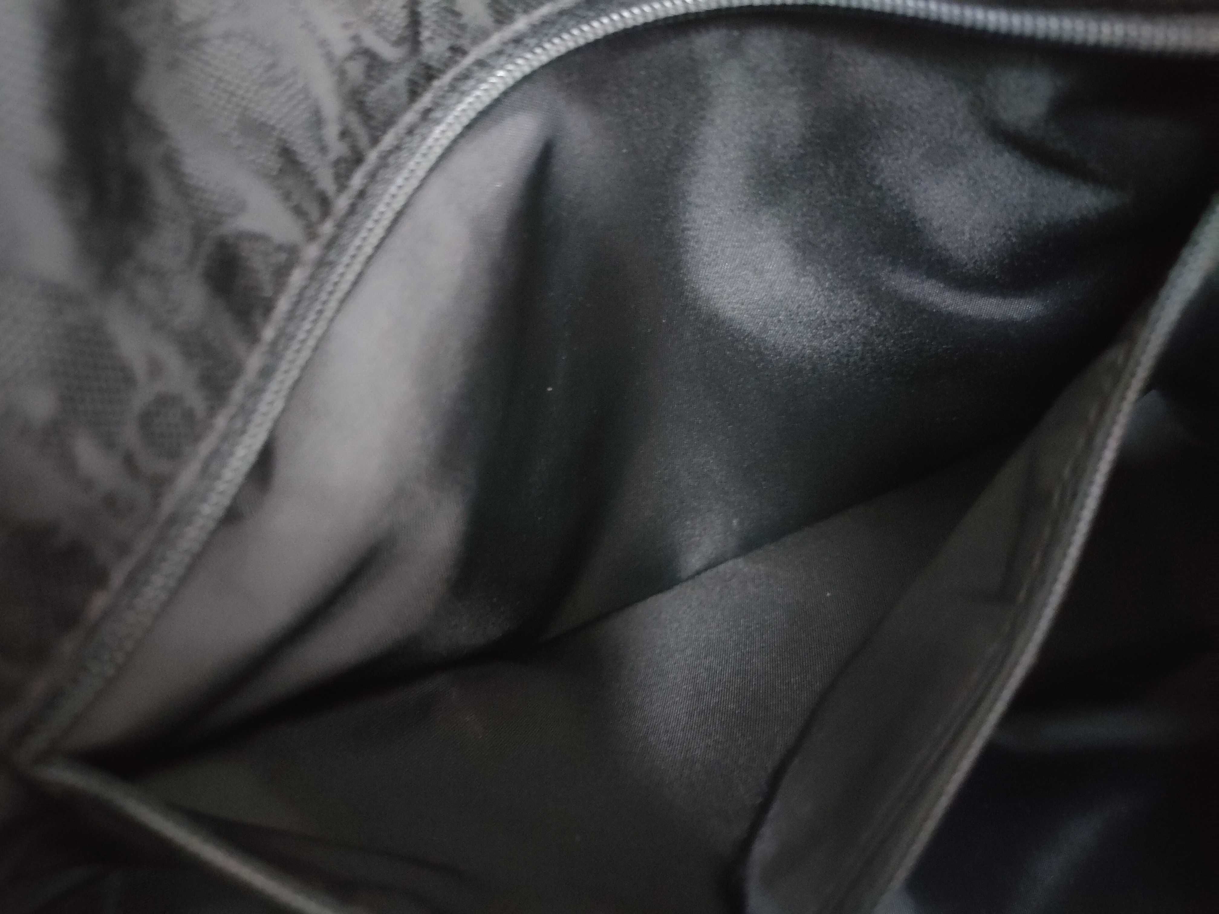 Trotter Nylon Double Pocket Handbag, Black — view 9