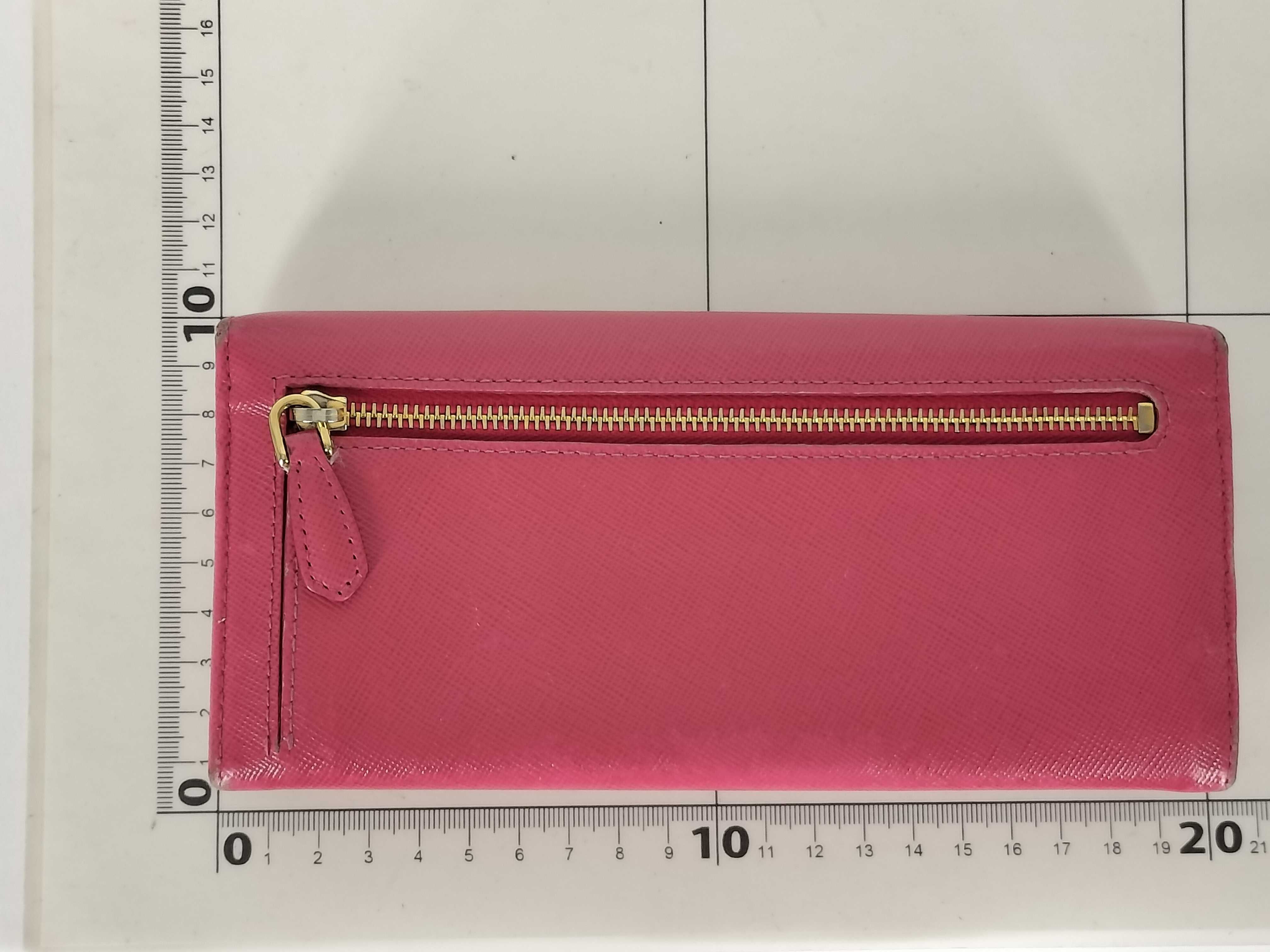 Saffiano Leather/Ribbon/Pink/Long Wallet — view 2