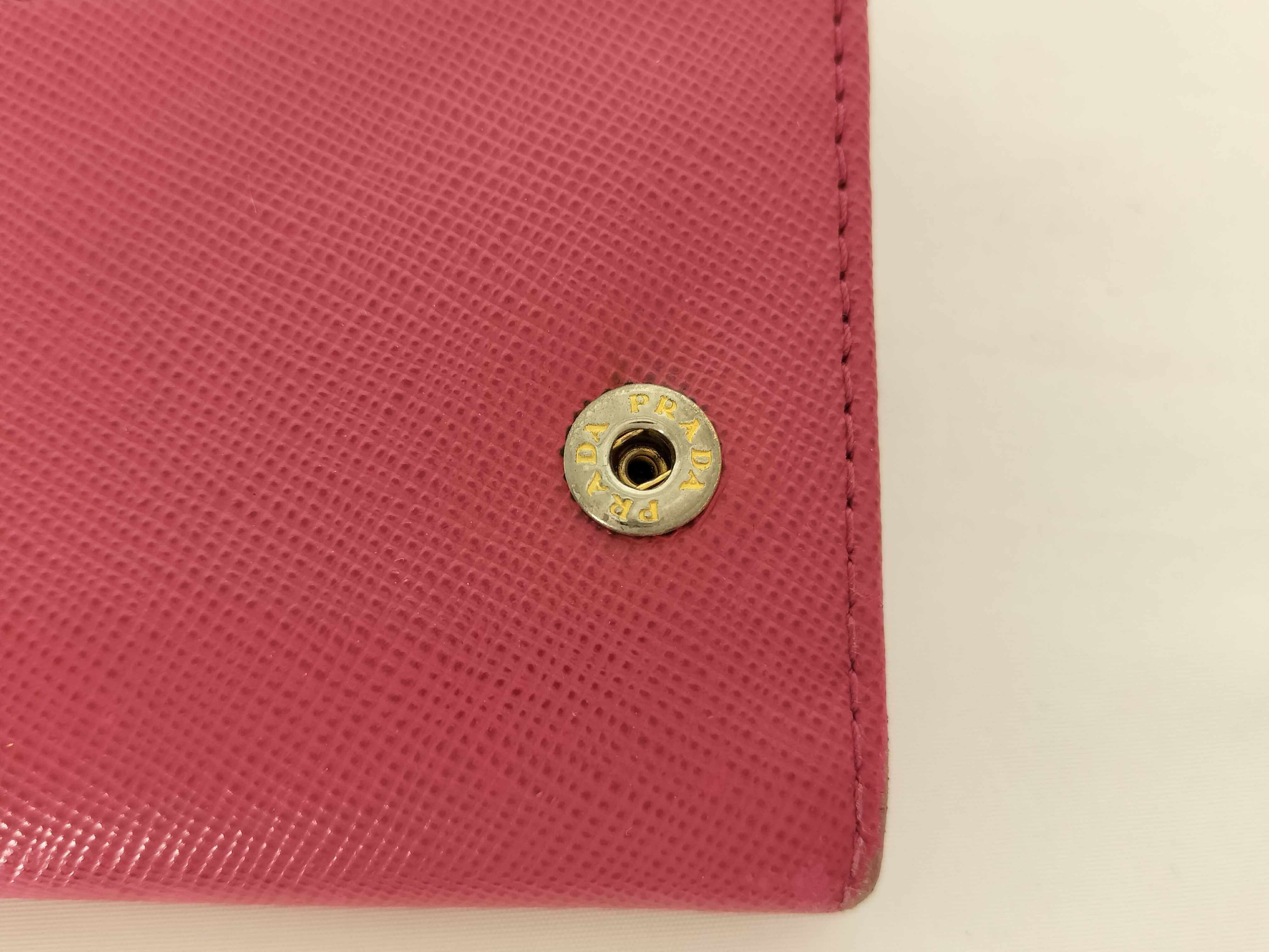 Saffiano Leather/Ribbon/Pink/Long Wallet — view 11