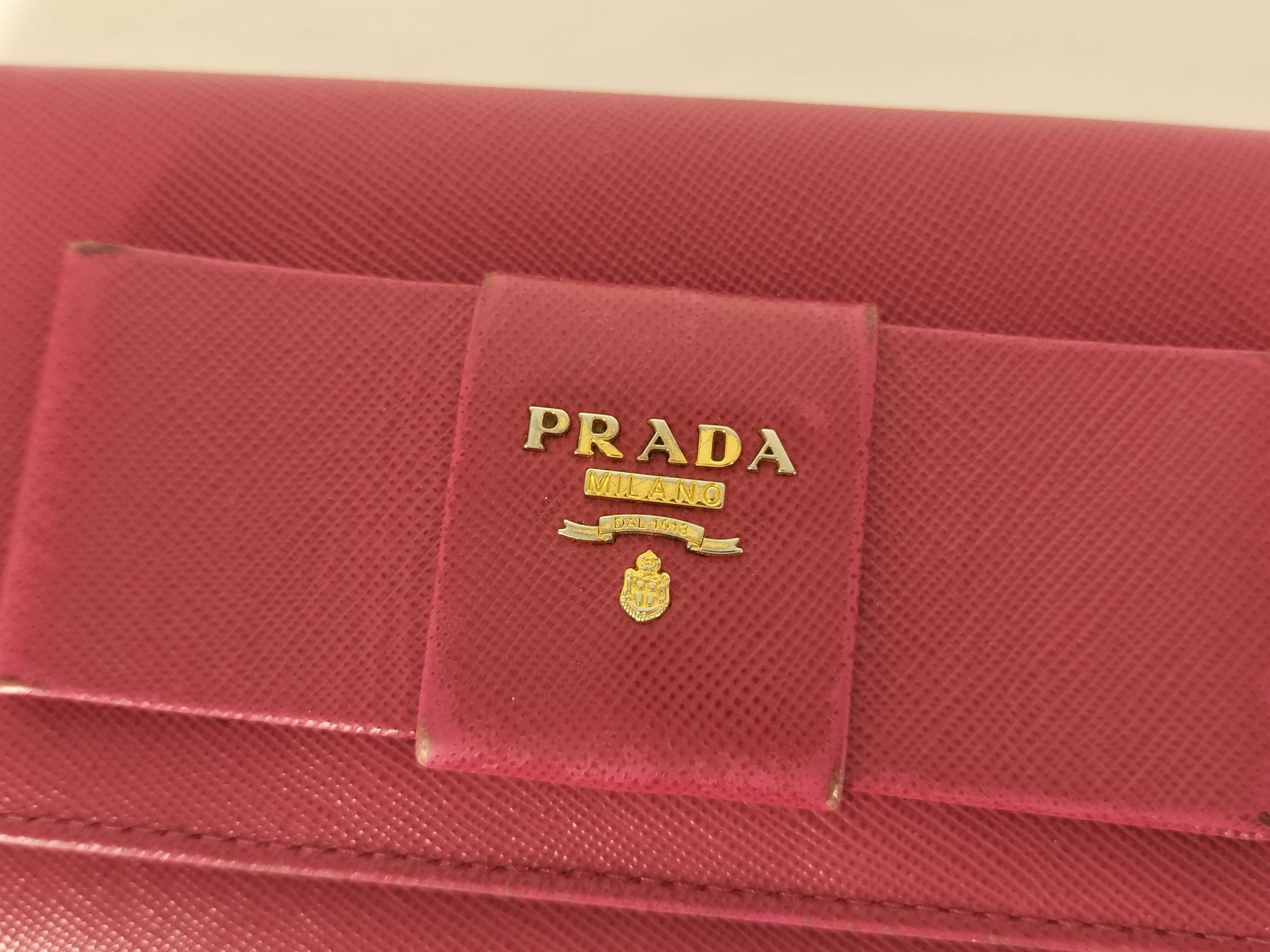 Saffiano Leather/Ribbon/Pink/Long Wallet — view 12