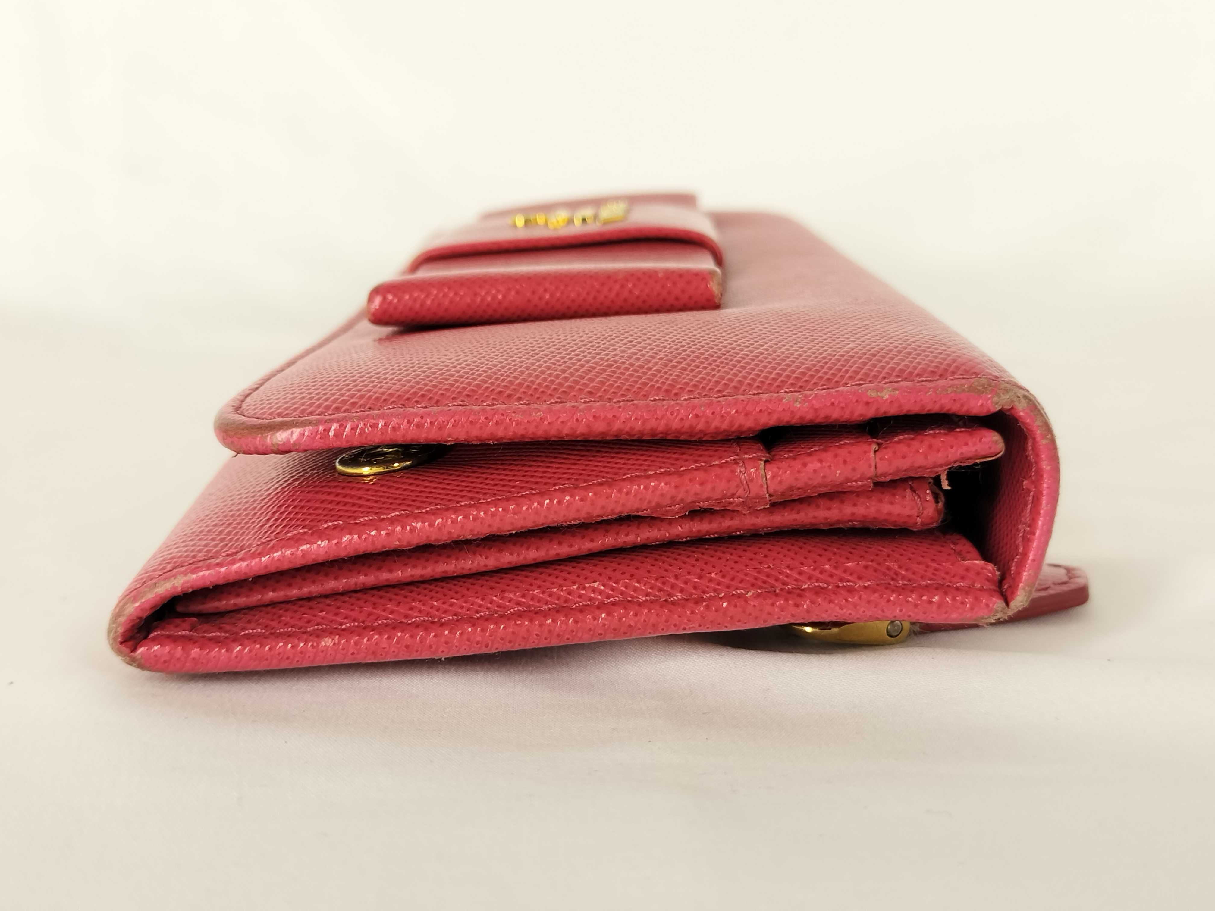 Saffiano Leather/Ribbon/Pink/Long Wallet — view 15