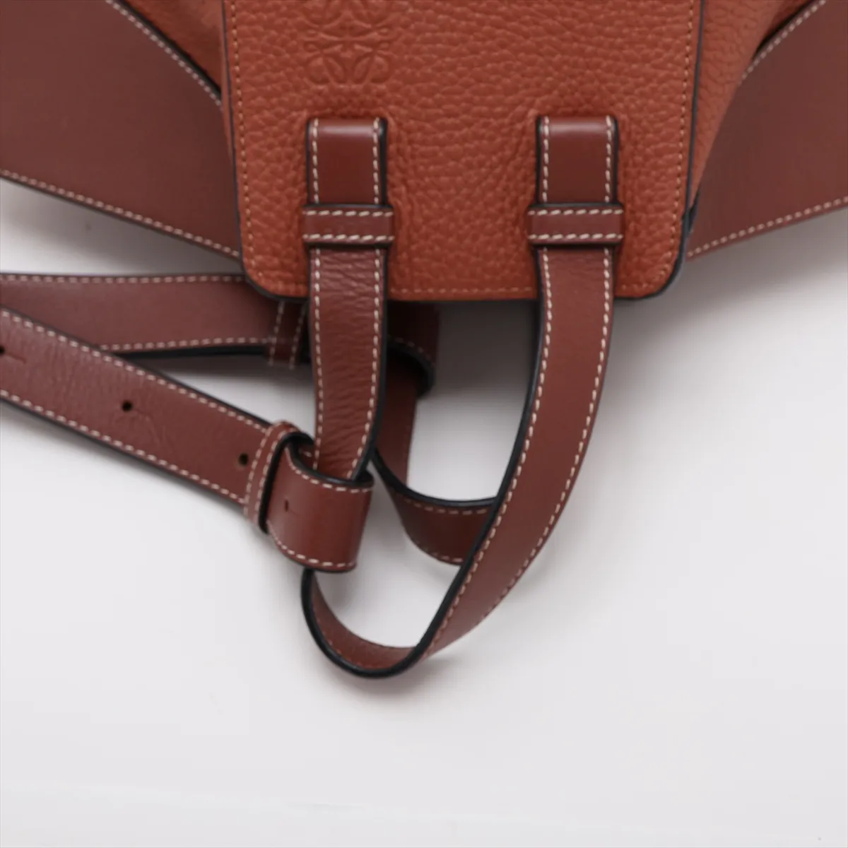 Hammock Leather 2-Way Handbag, Brown — view 5