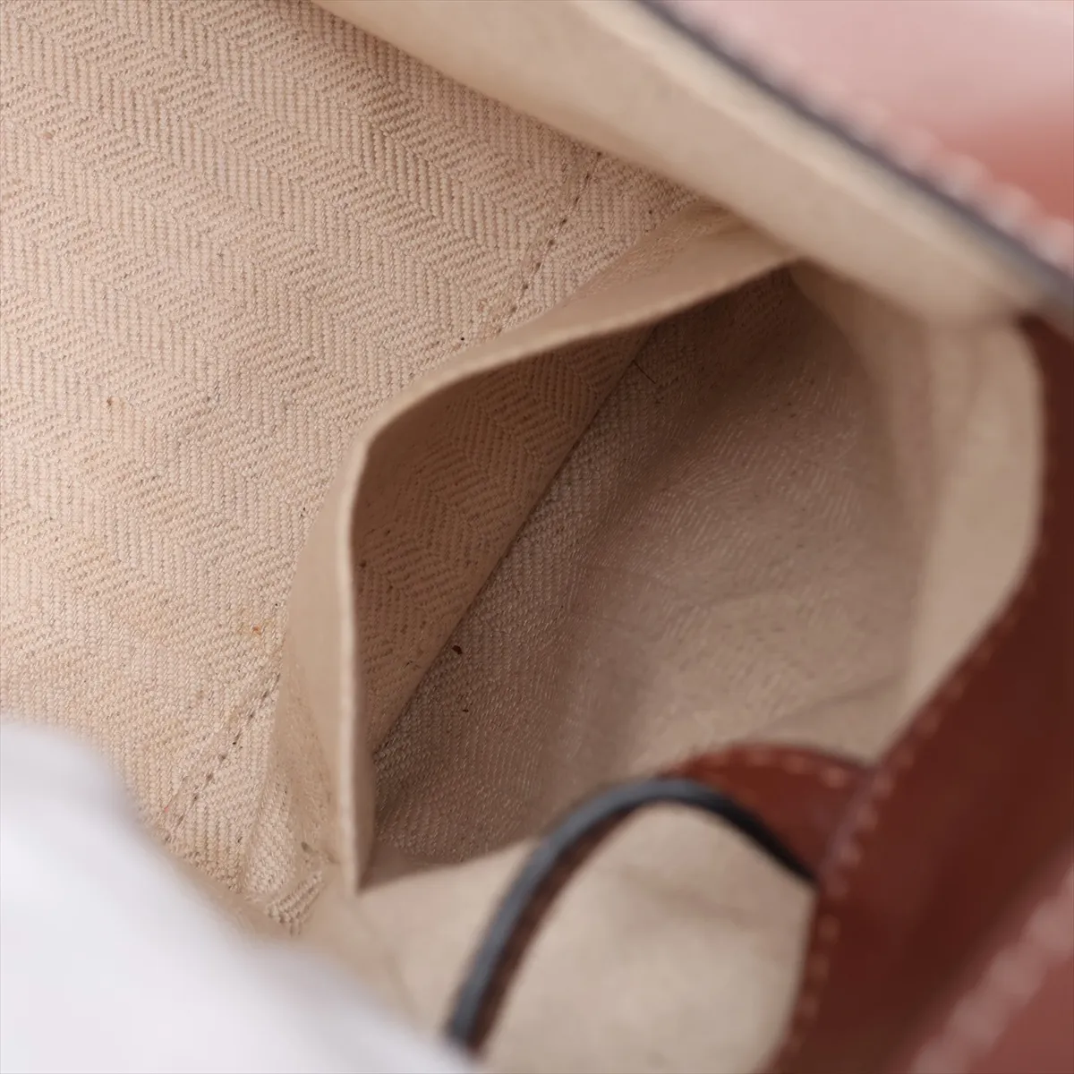 Hammock Leather 2-Way Handbag, Brown — view 10