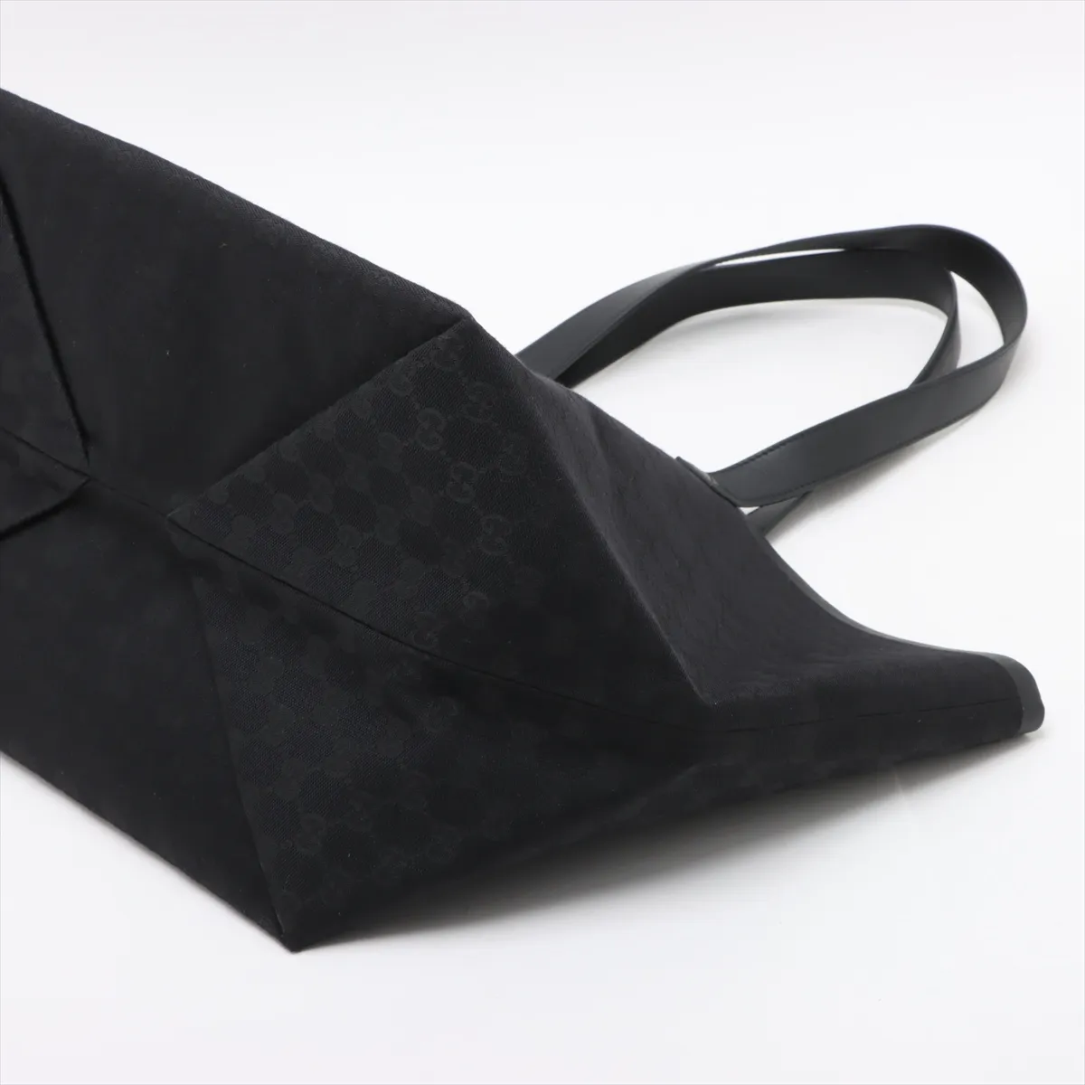 GG Canvas Tortissima Canvas x Leather Tote Bag Black 788203 — view 3