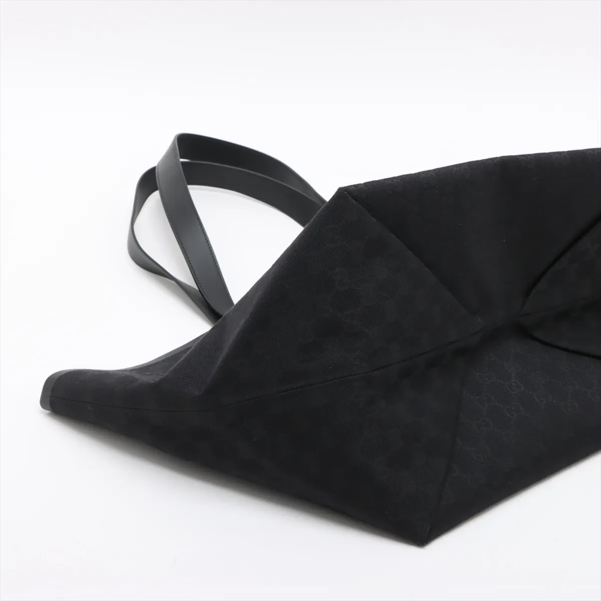 GG Canvas Tortissima Canvas x Leather Tote Bag Black 788203 — view 4