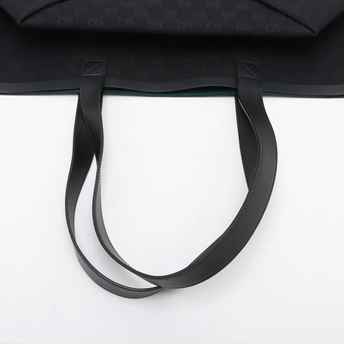 GG Canvas Tortissima Canvas x Leather Tote Bag Black 788203 — view 5