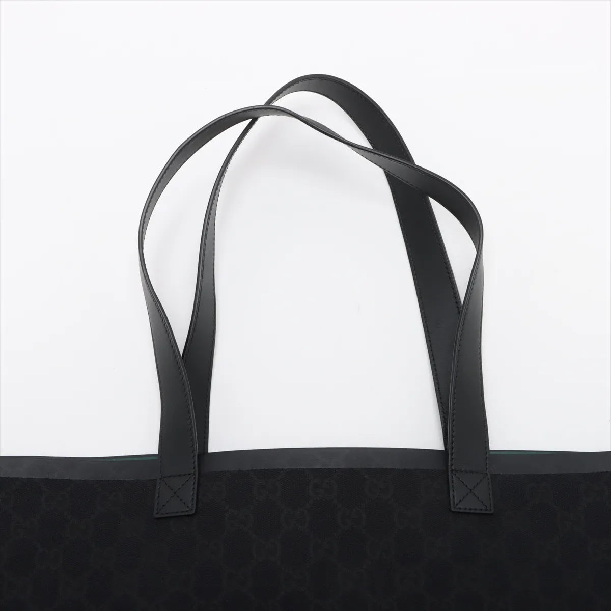 GG Canvas Tortissima Canvas x Leather Tote Bag Black 788203 — view 6