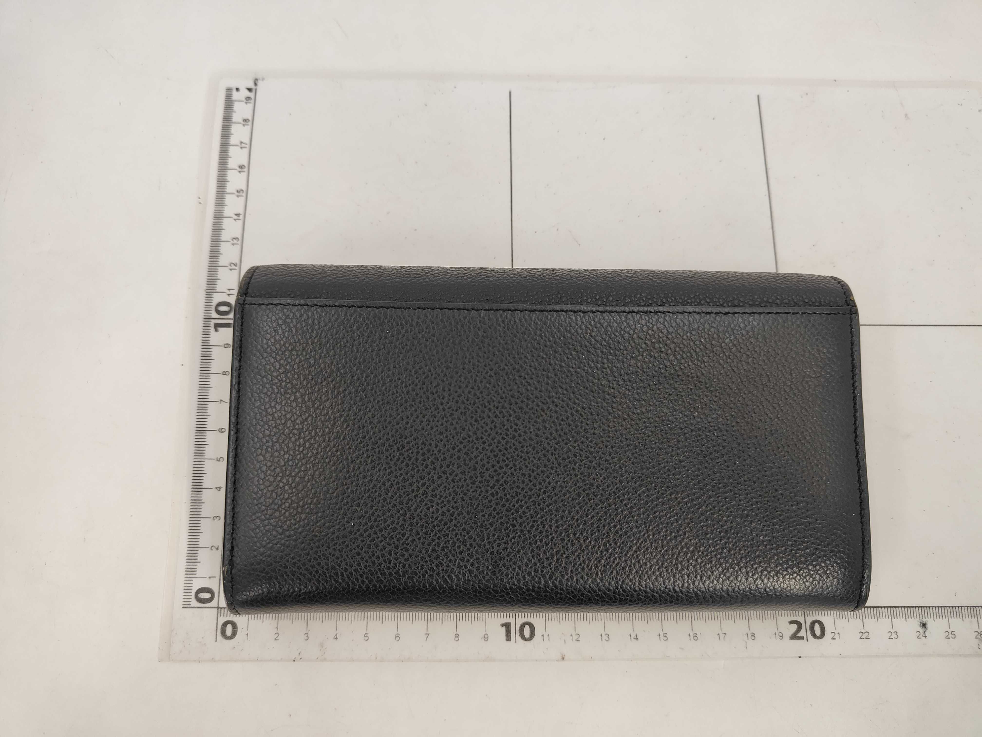 Long Wallet with Embossed Logo and YSL Hardware — view 2