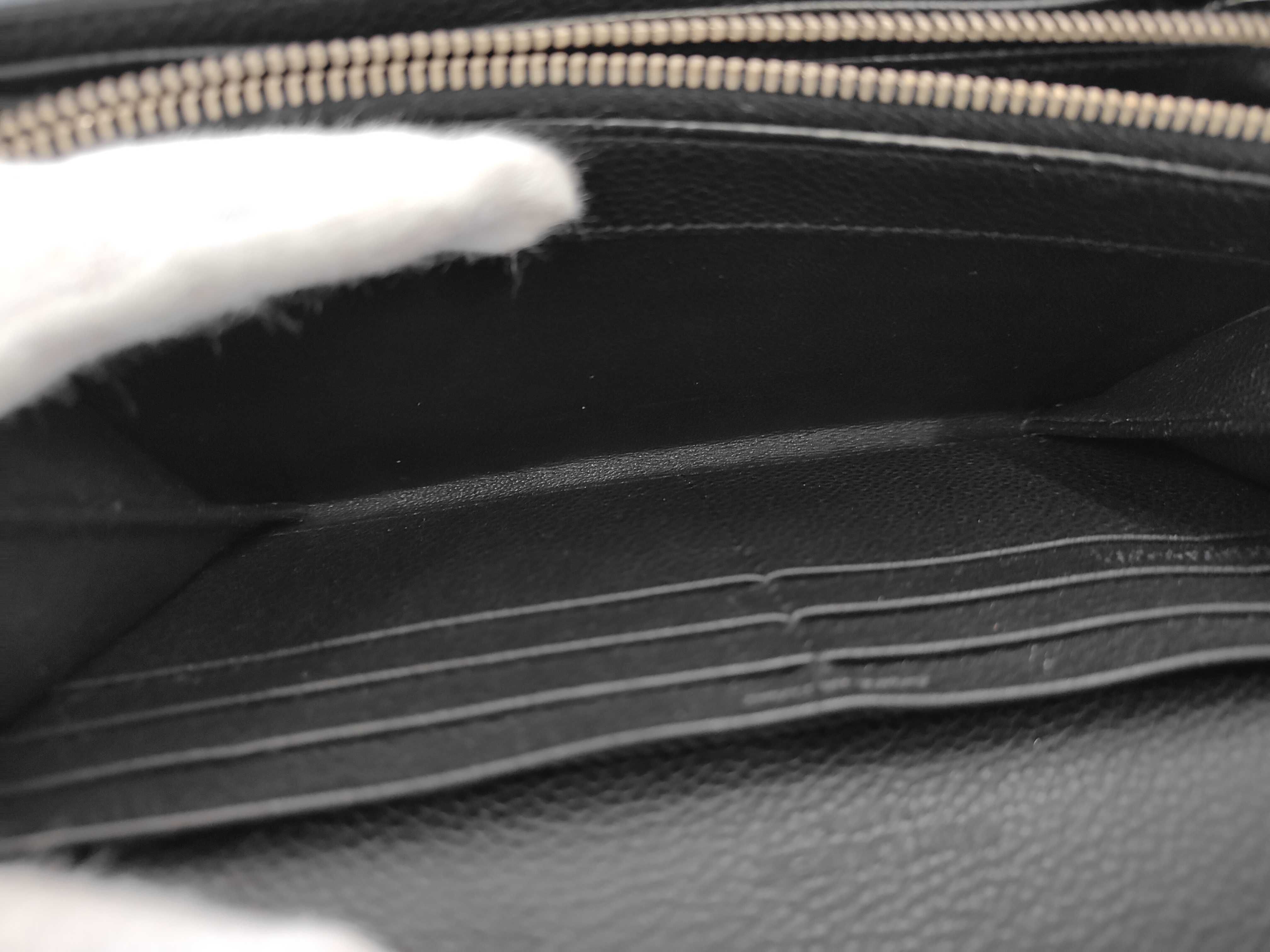 Long Wallet with Embossed Logo and YSL Hardware — view 10