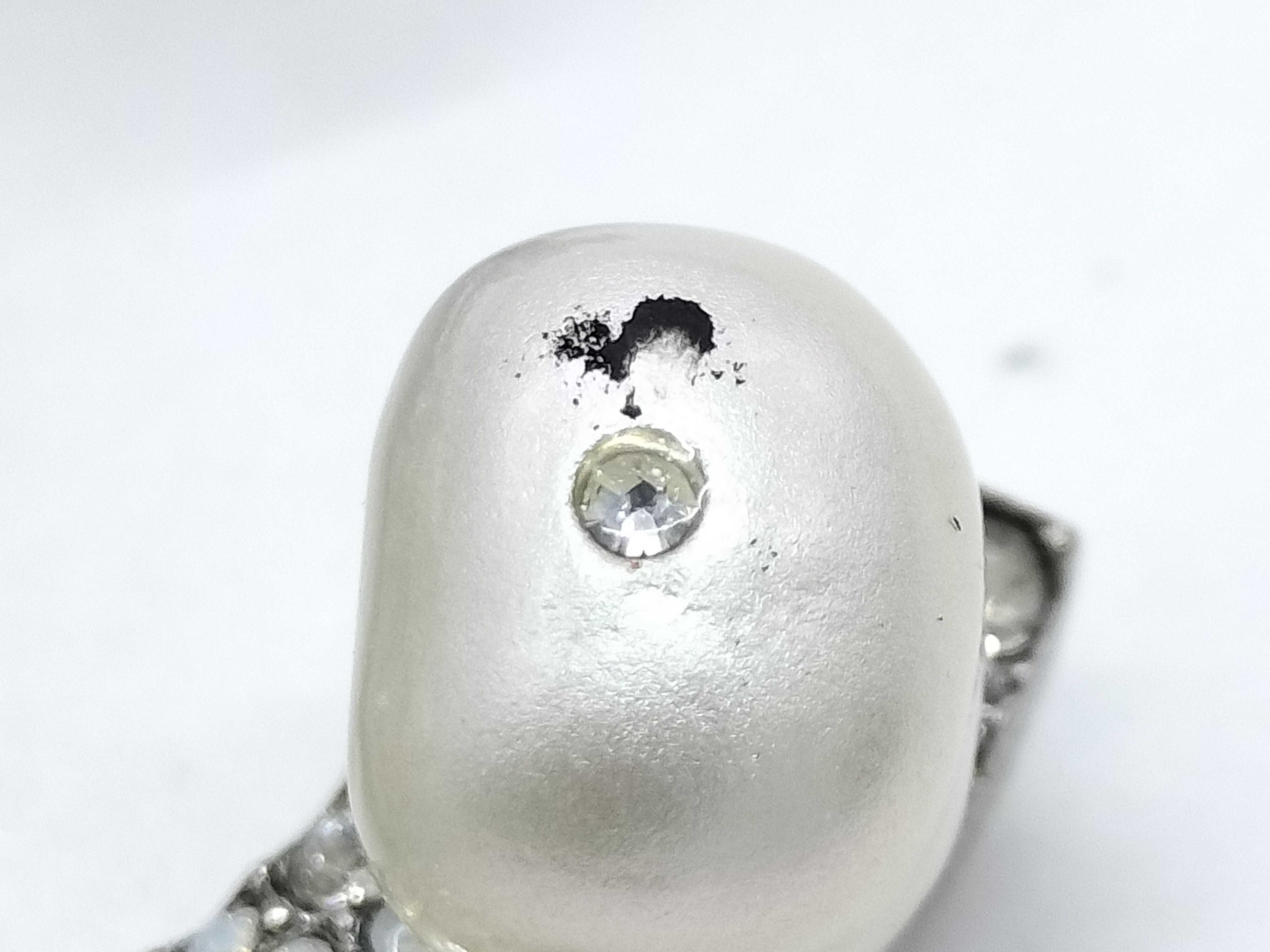 Coco Mark Rhinestone and Pearl Brooch — view 7